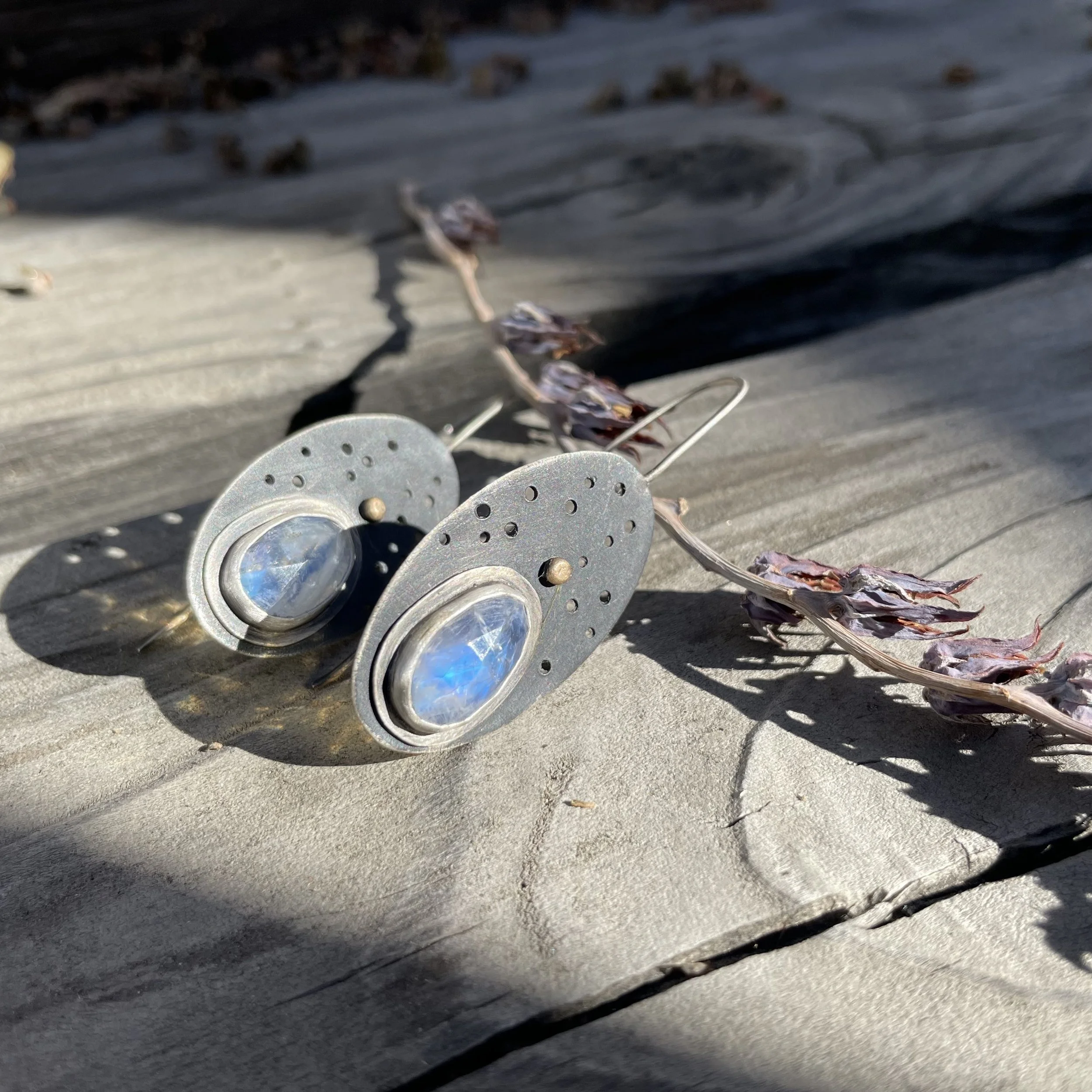 Starry Night Rainbow Moonstone Threaders