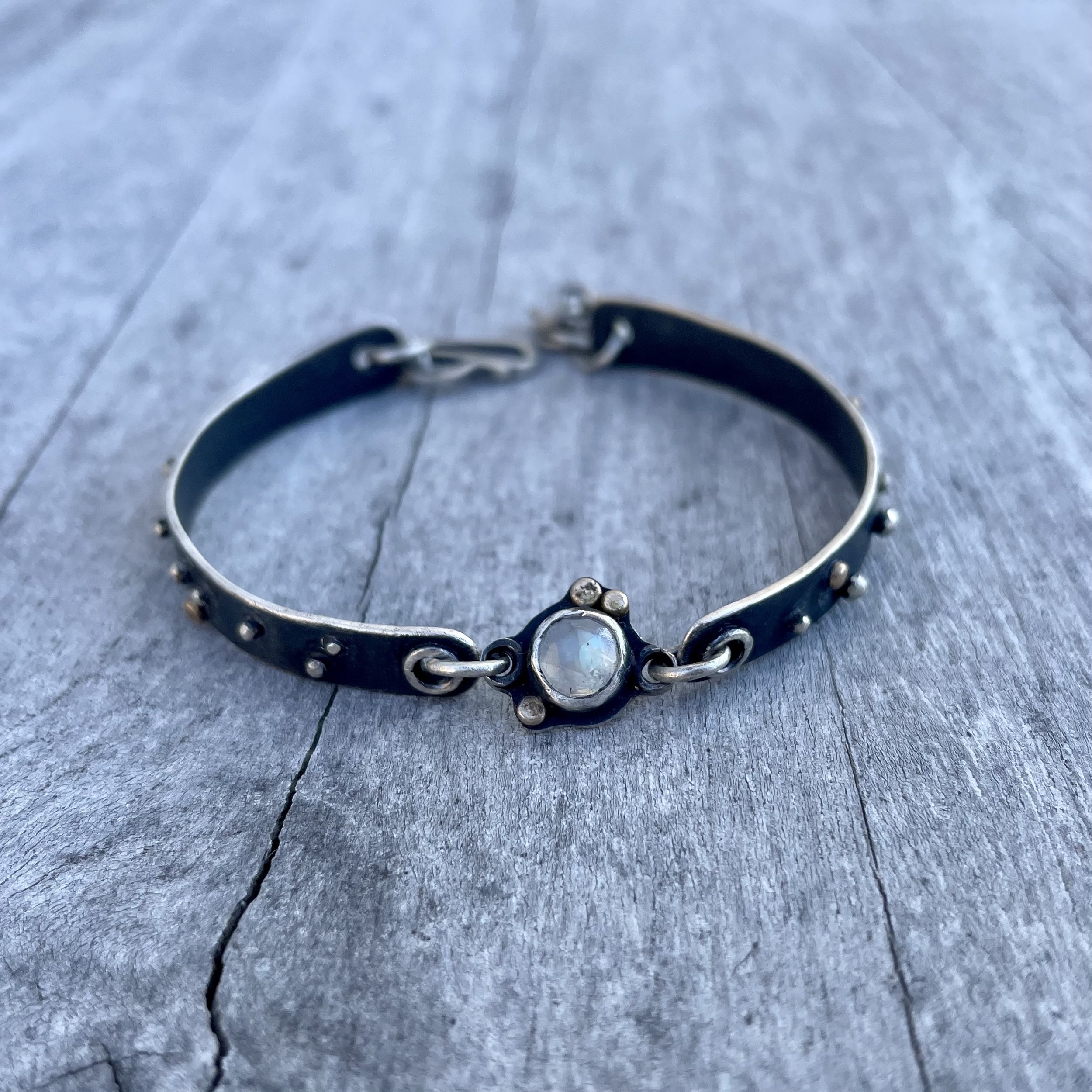 Rainbow Moonstone Star Cuff