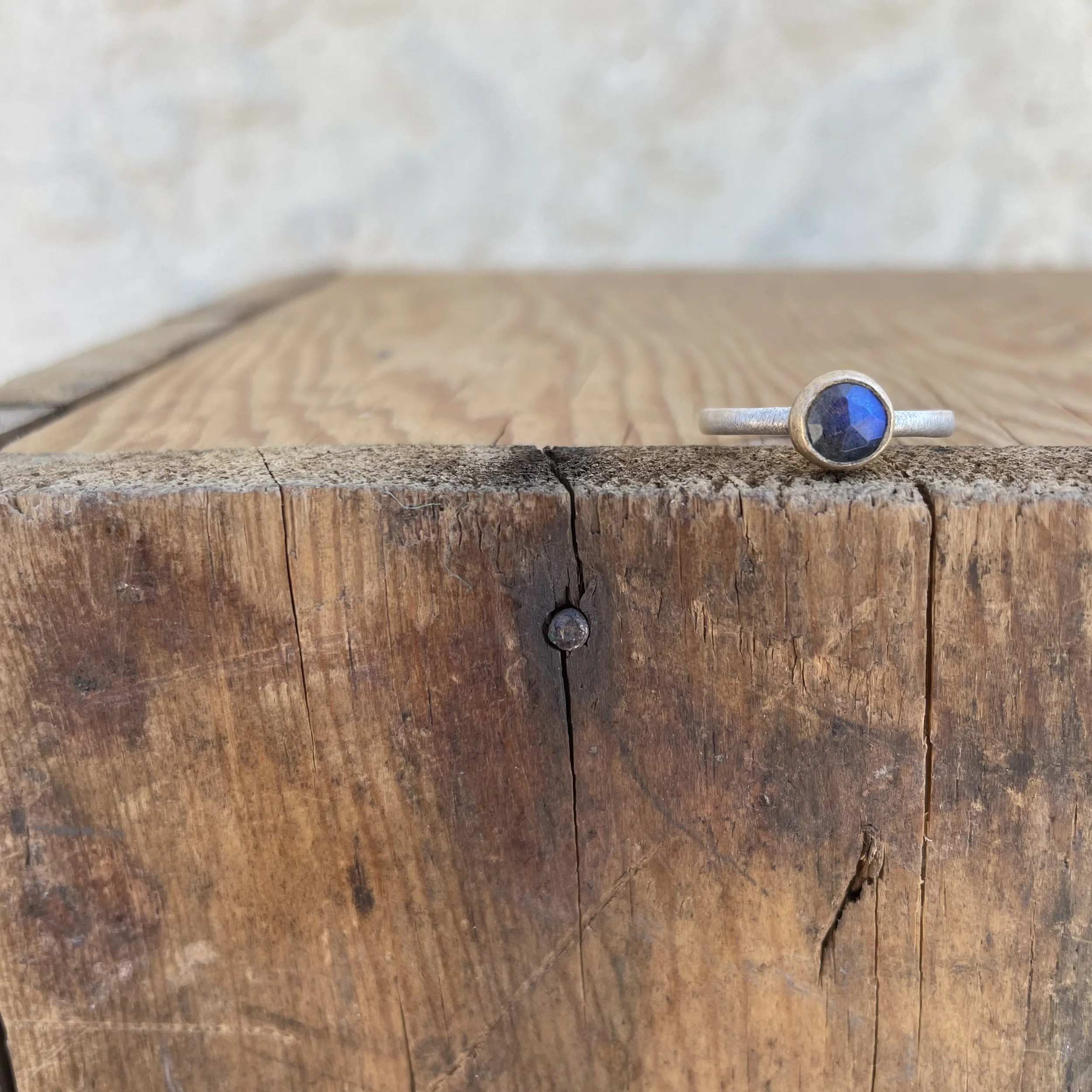 Labradorite Stacking Ring with Gold & Silver