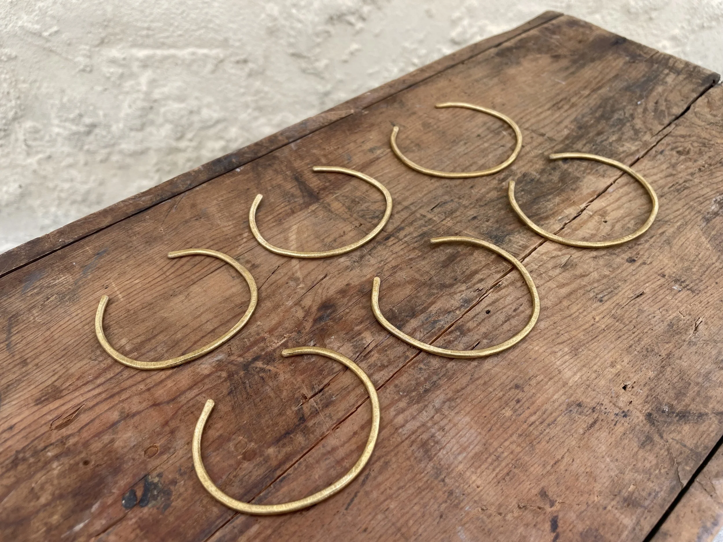 Open Brass Wonky Cuff