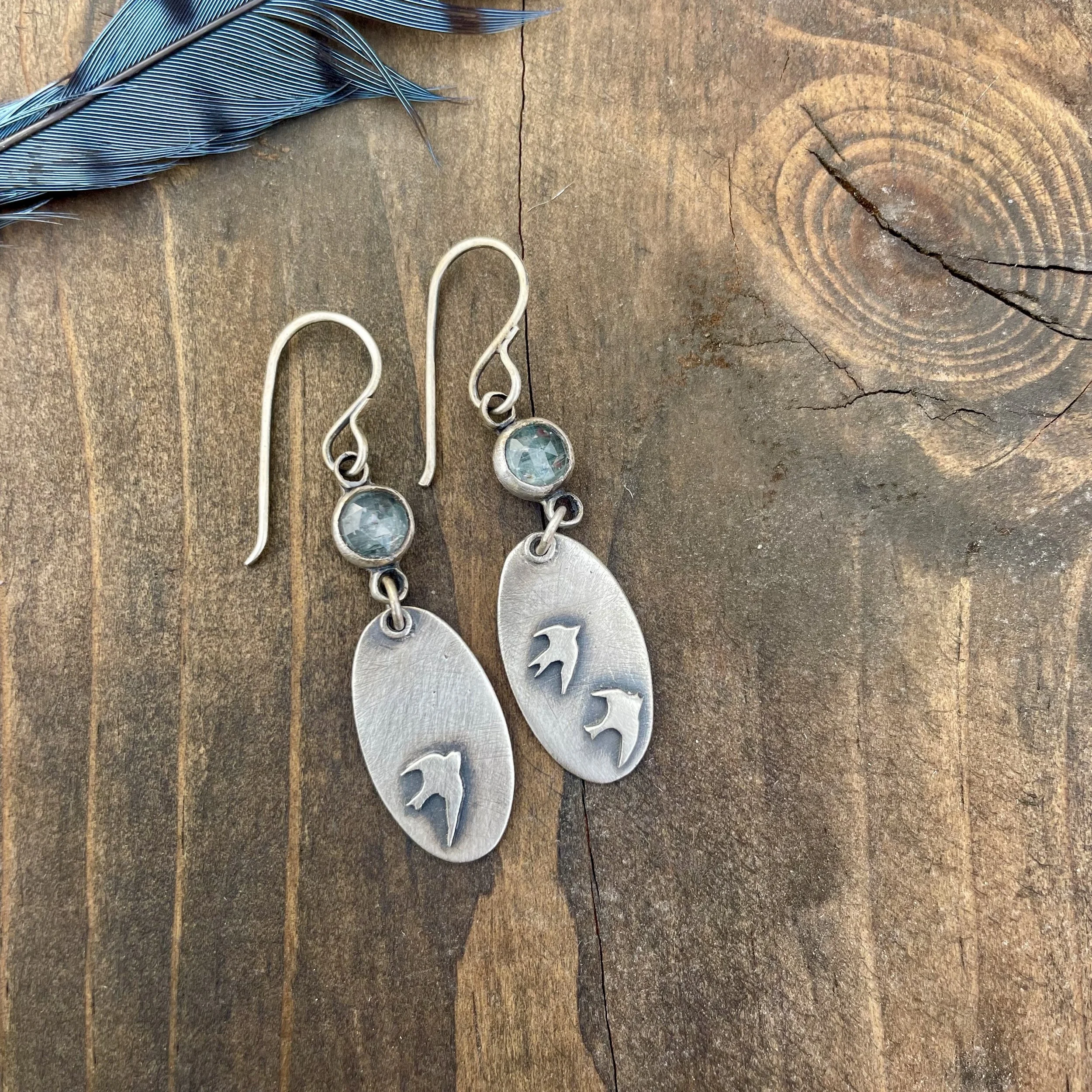 Flock Aqua Kyanite Hoops