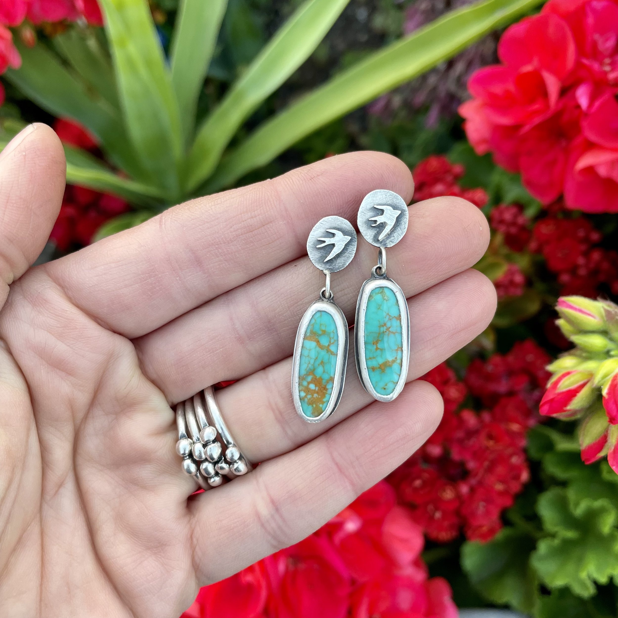 Two Birds Kingman Turquoise Posts