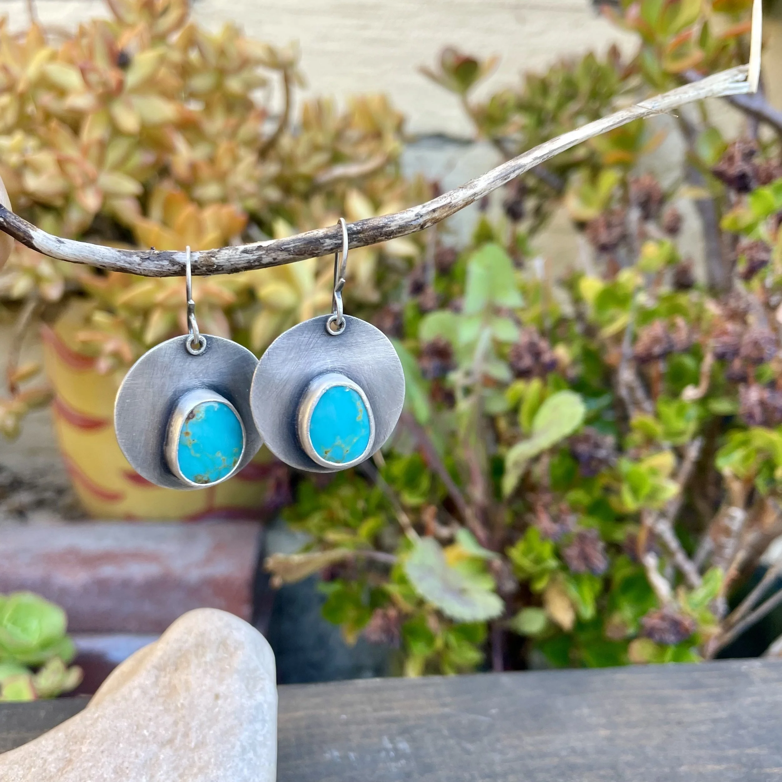 Circle Kingman Turquoise Hoops