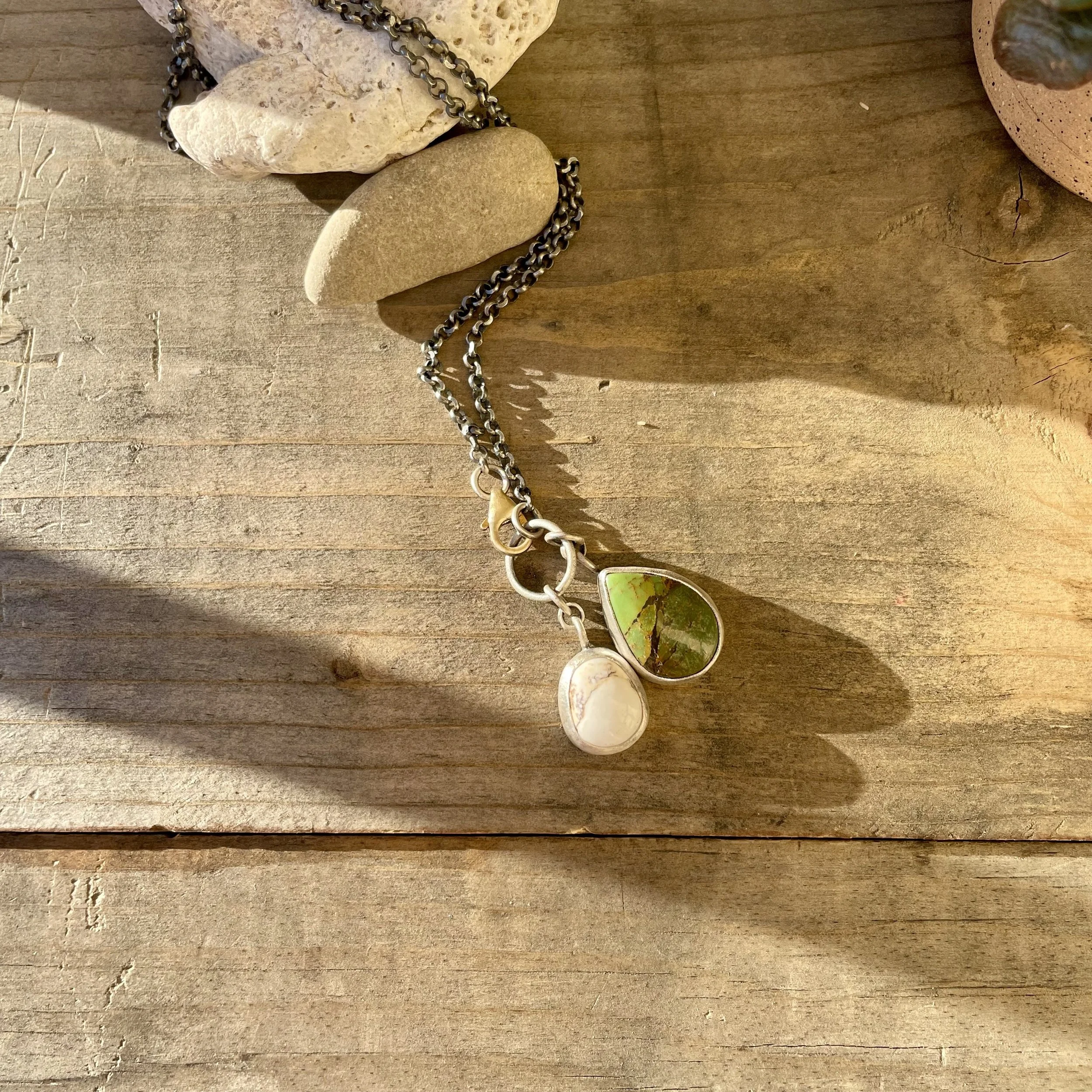 Turquoise & White Horse Necklace 2