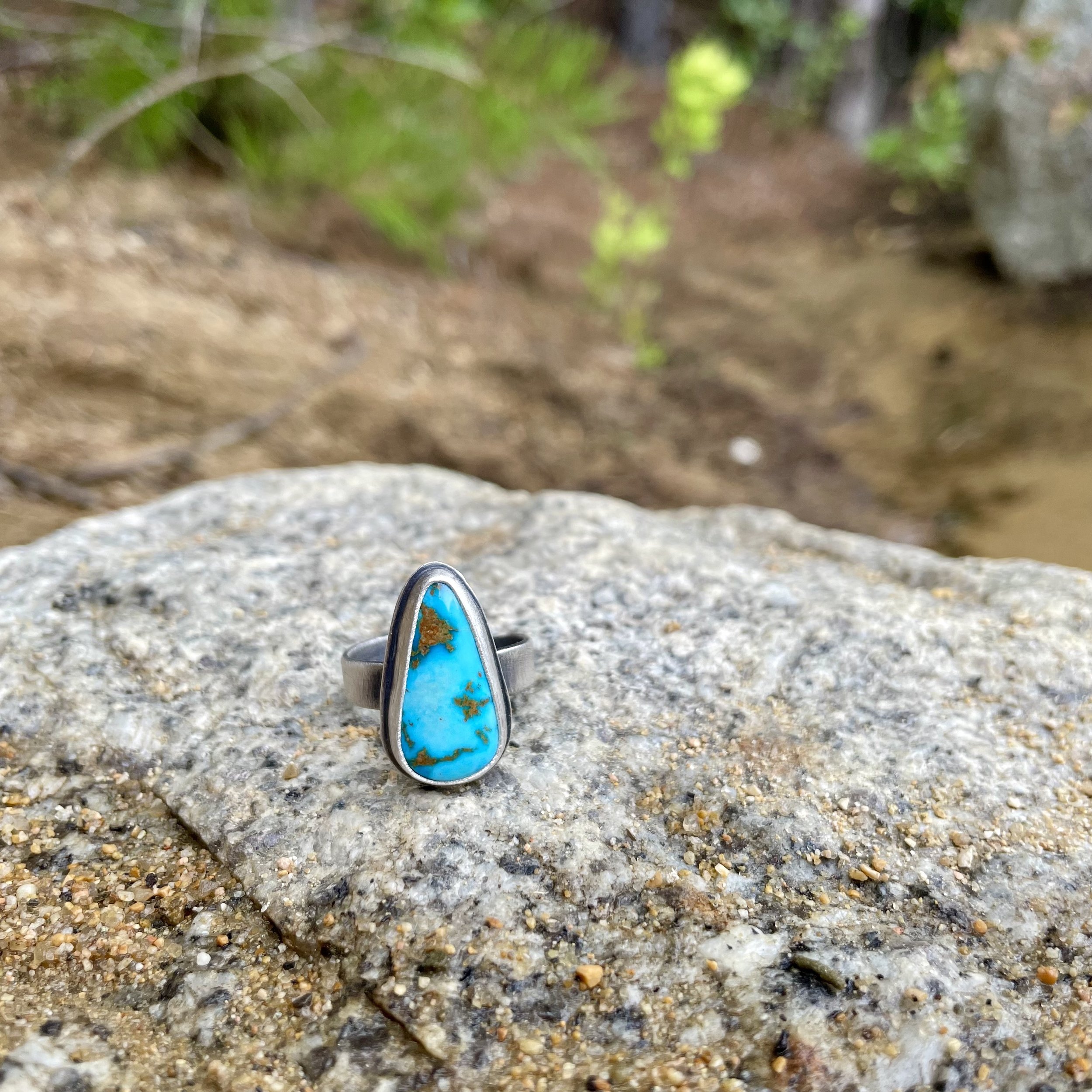 Sonoran Rose Turquoise Triangle Ring #2