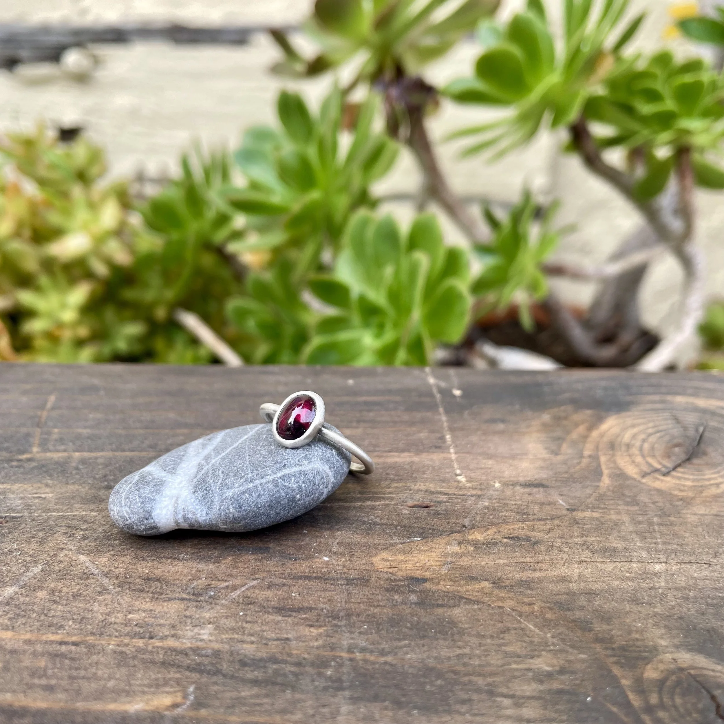 Garnet Stacking Ring