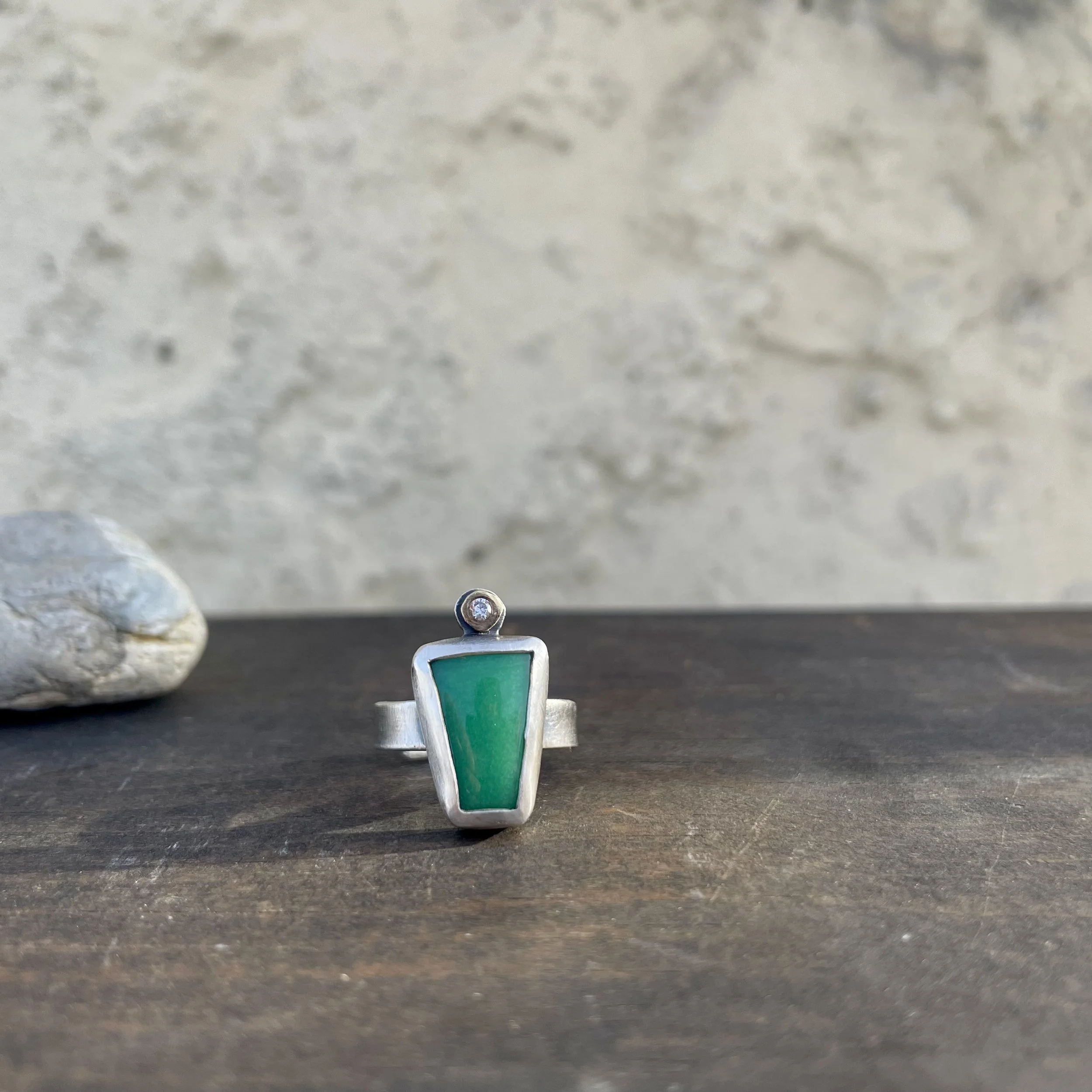 Trapezoid Utah Variscite North Star Ring