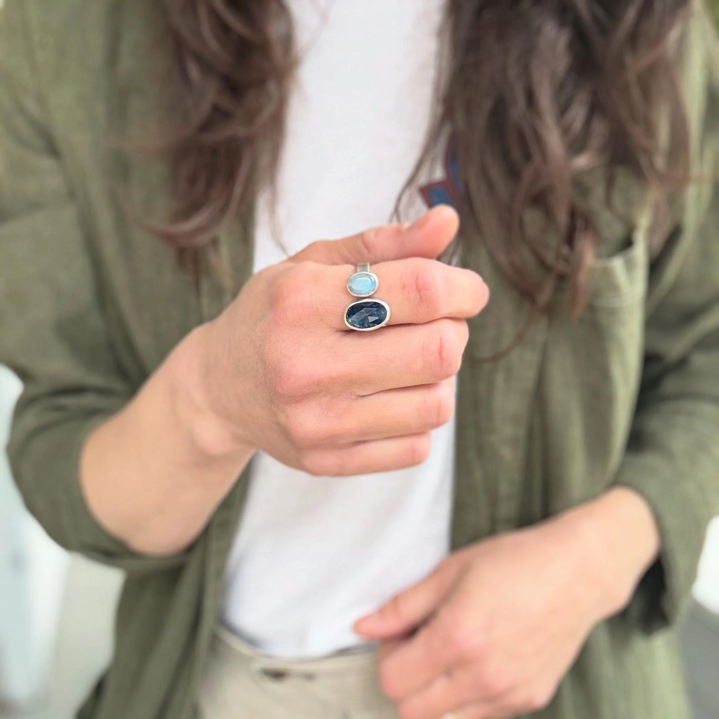 Double Stone Ring line up. Available today at 11am on my site. Link in bio.