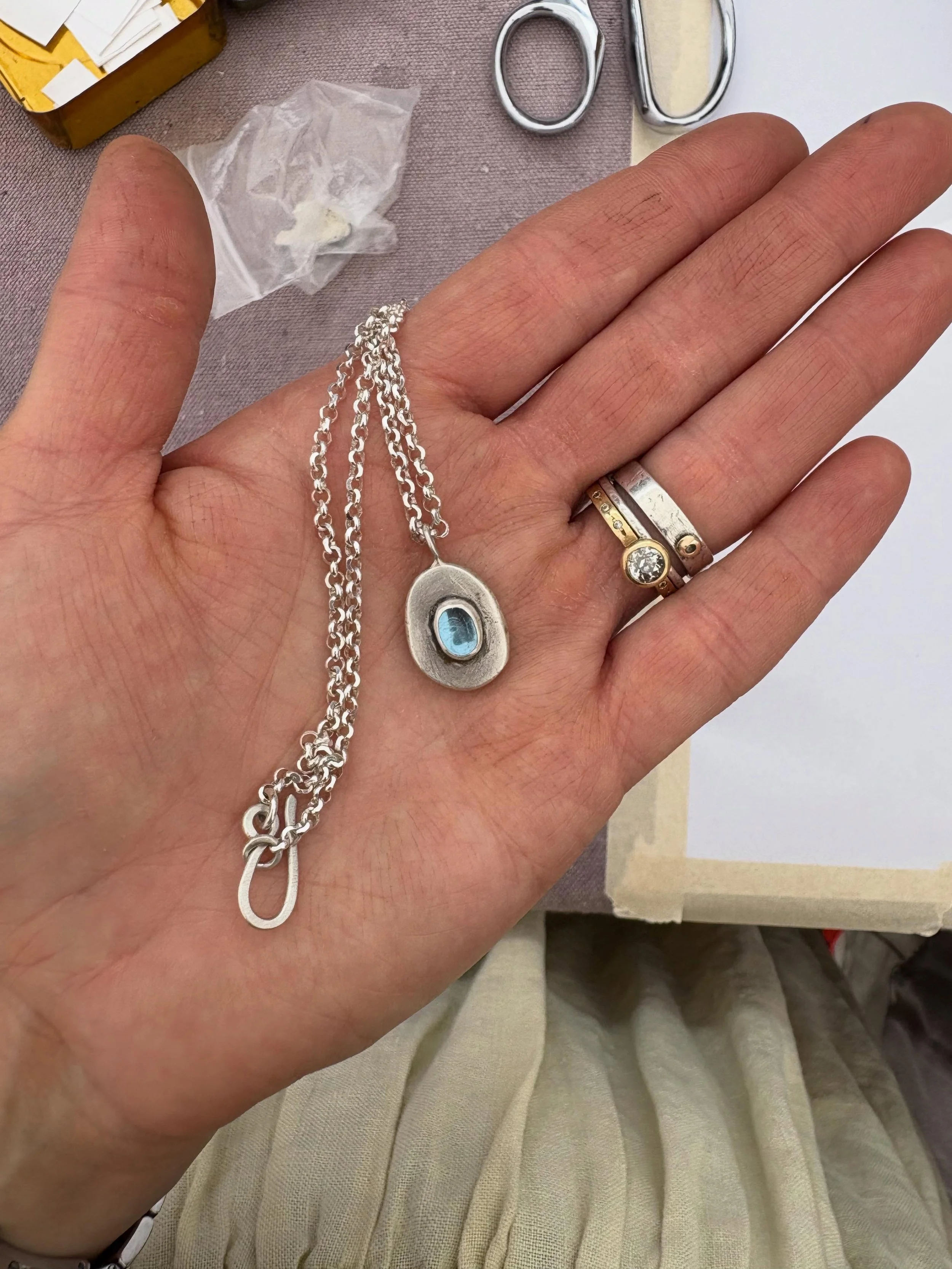 Coolidge Corner Arts Festival today until 6pm. I&rsquo;m booth 51 off of John St. Here are some jewelry scenes so far from the day.