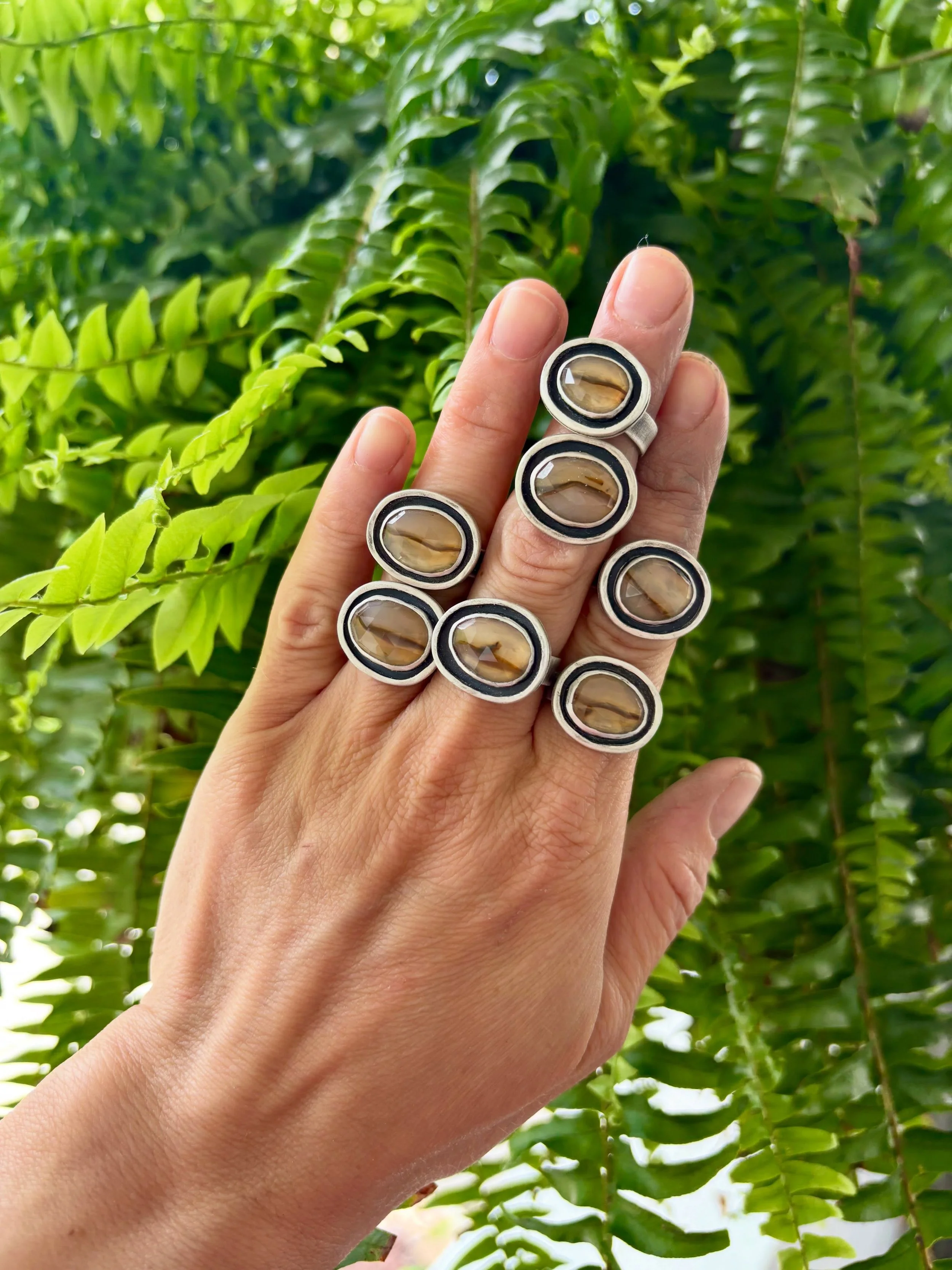 Montana Agate Landscape Rings coming this week.