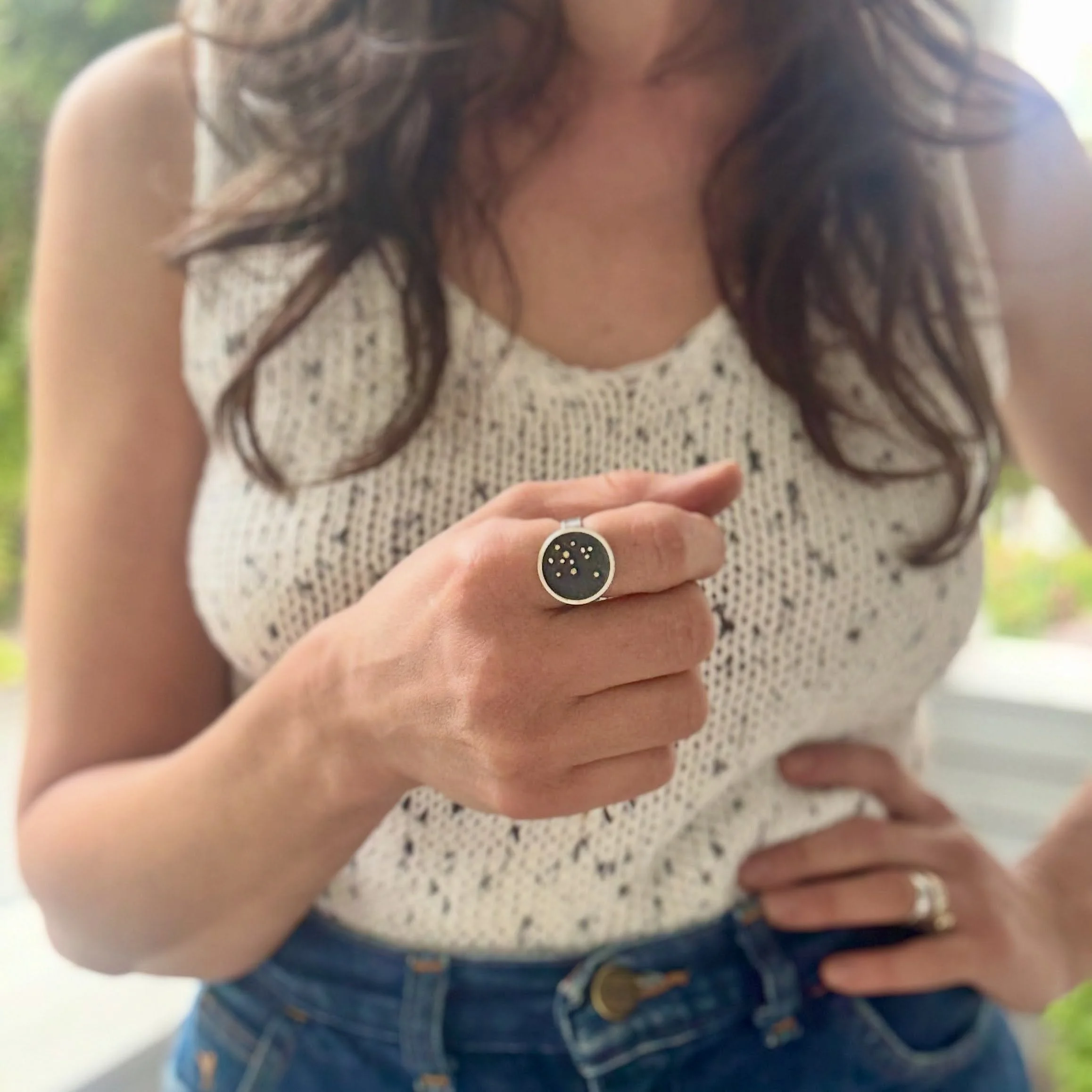 A small collection of Moon Rings are going live today at 12 pm est. These are a labor of love (and patience) to hand fabricate so I don&rsquo;t produce them often. I made them in three sizes; the largest is close to the original size, and then there&