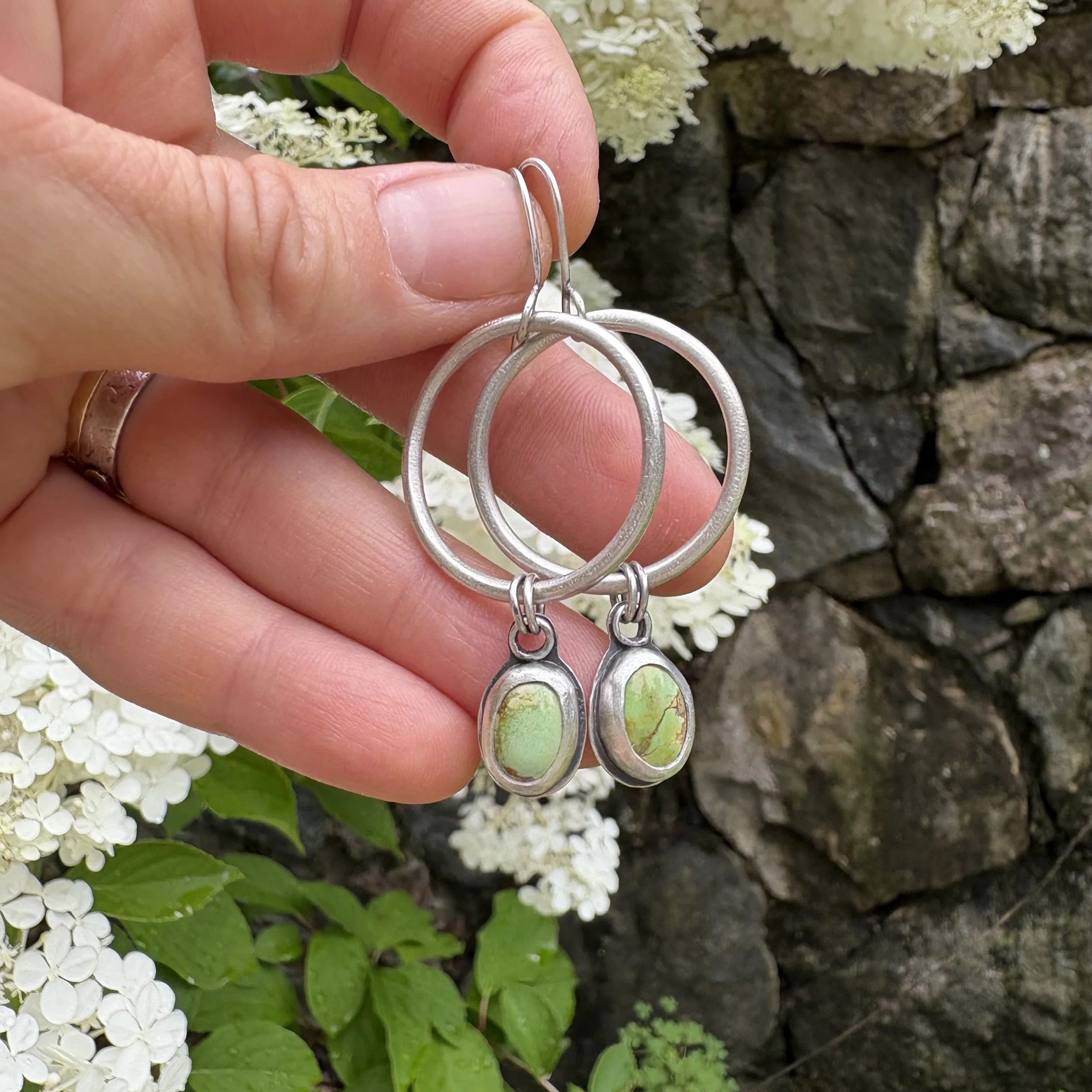 Verde Valley Turquoise Small Circle Hoops