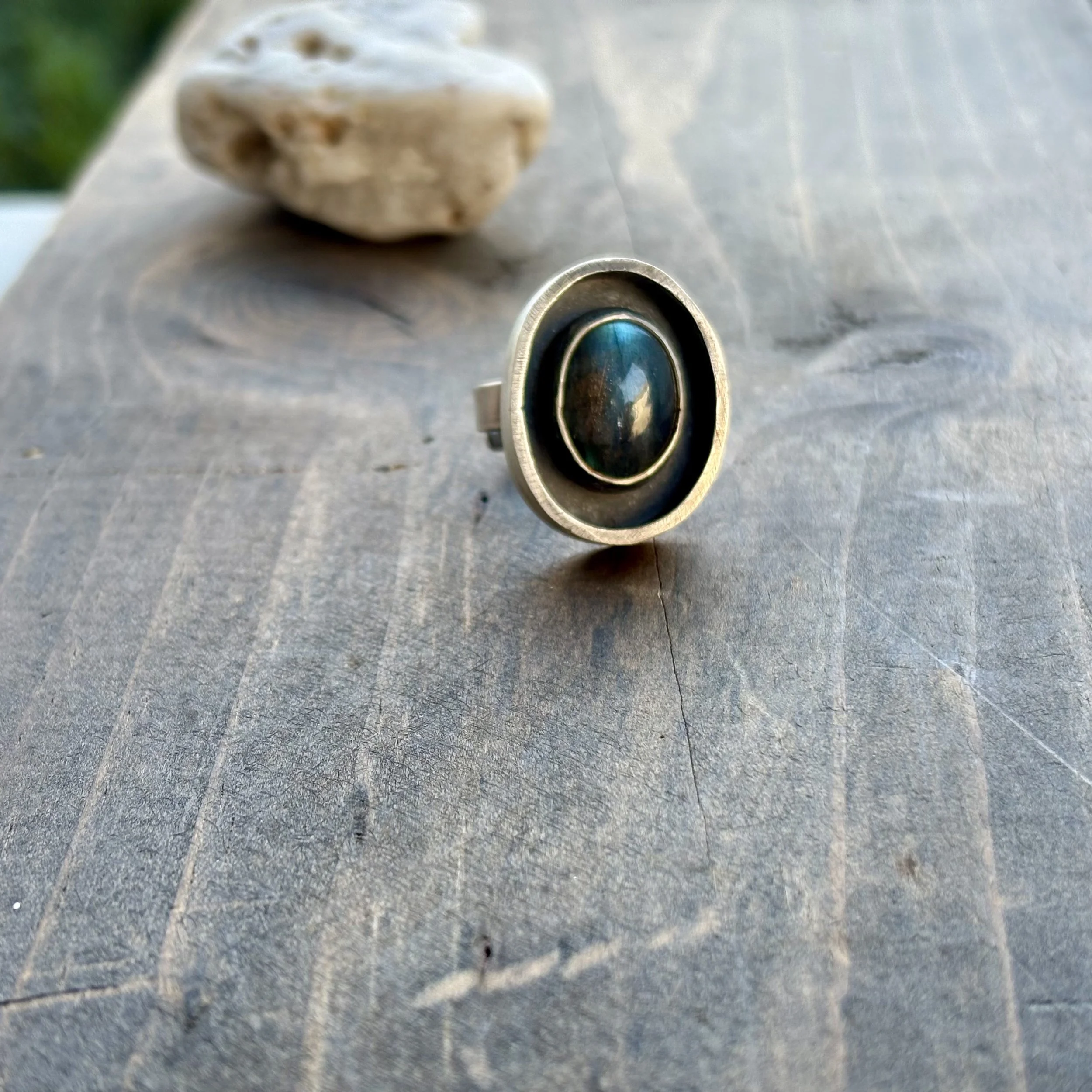 Labradorite Shadow Box Ring