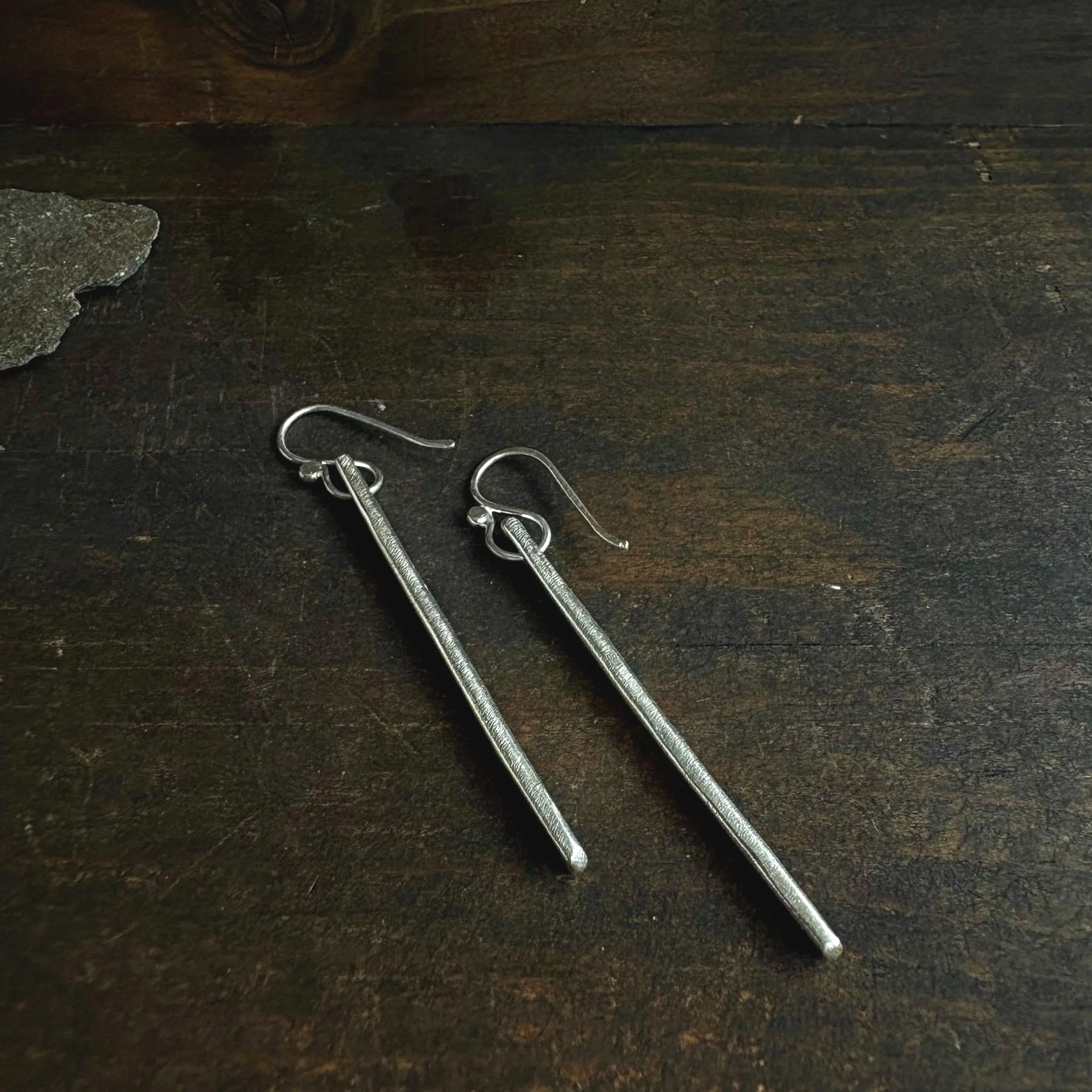 Silver Rod Hoops
