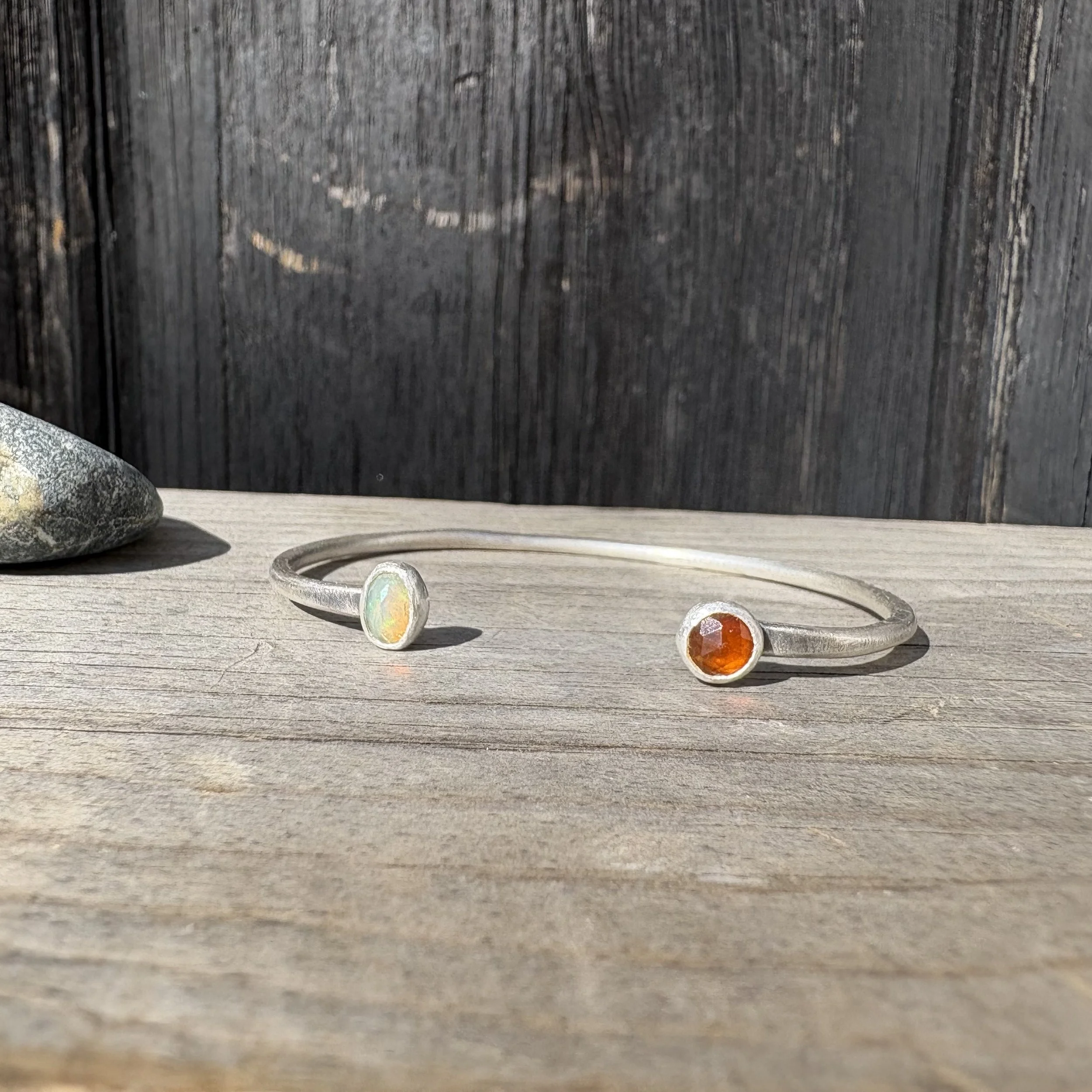 Kyanite and Opal Cuff