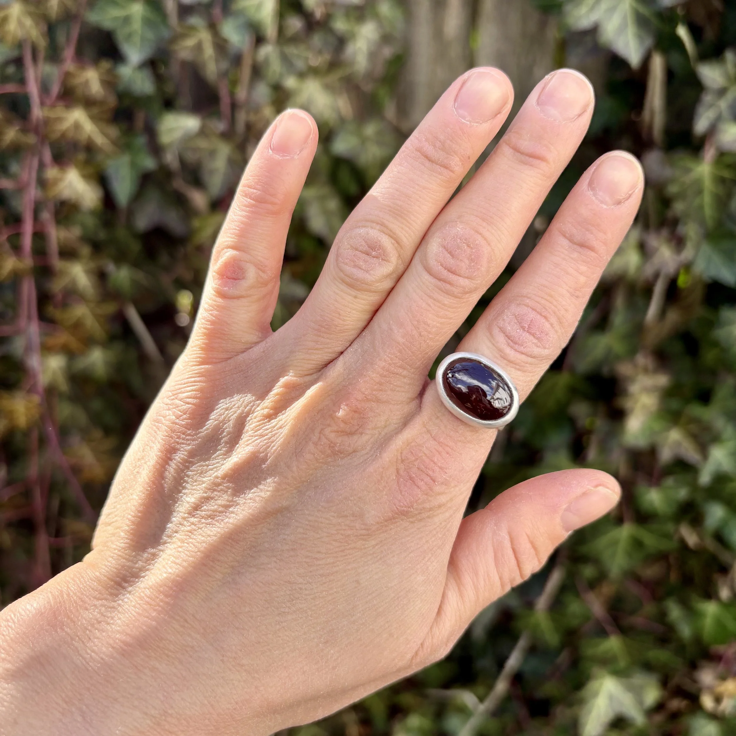 Garnet Statement Ring