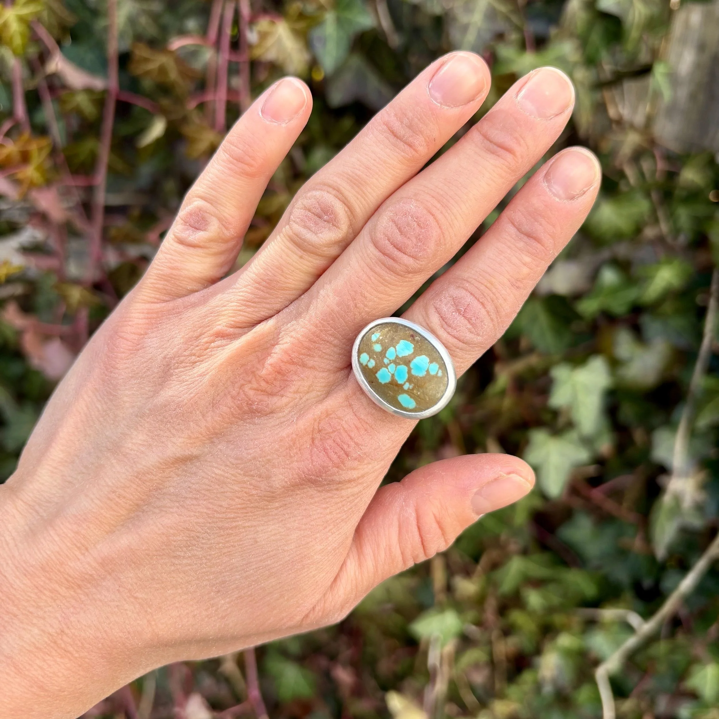 Number 8 Turquoise Statement Ring