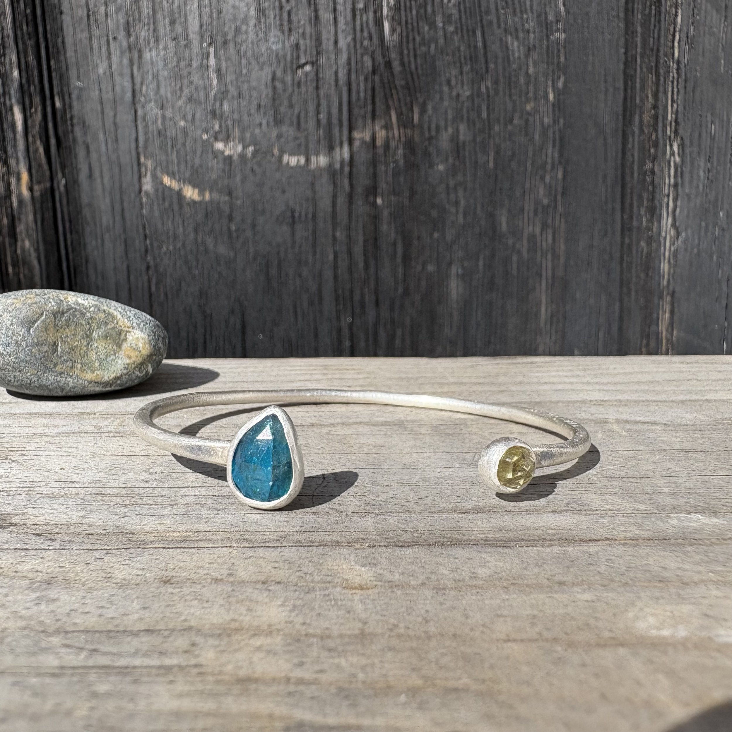 Apatite and Lemon Quartz Cuff