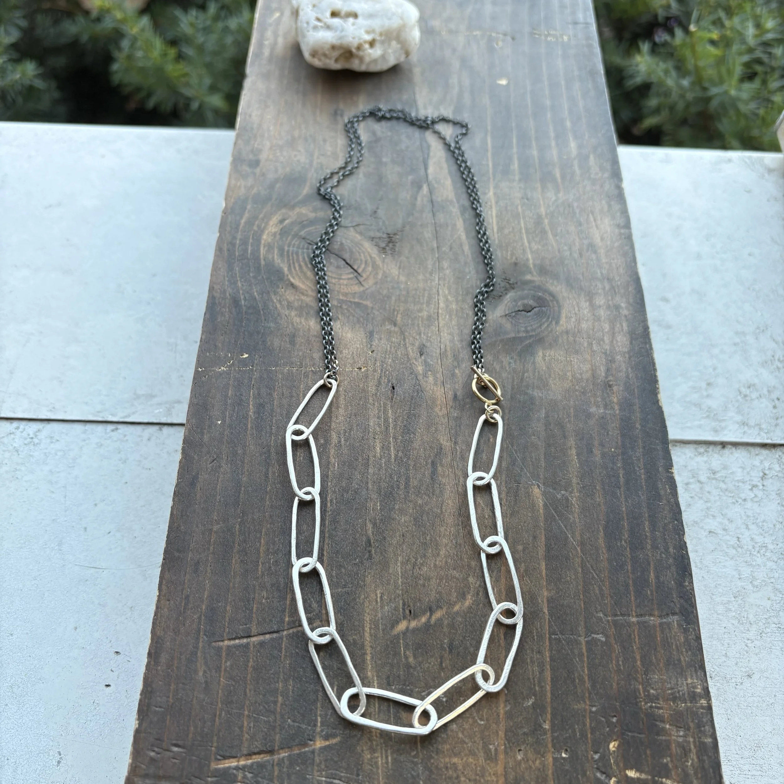 Eleven Link Cable Chain Necklace with 14k gold fill clasp