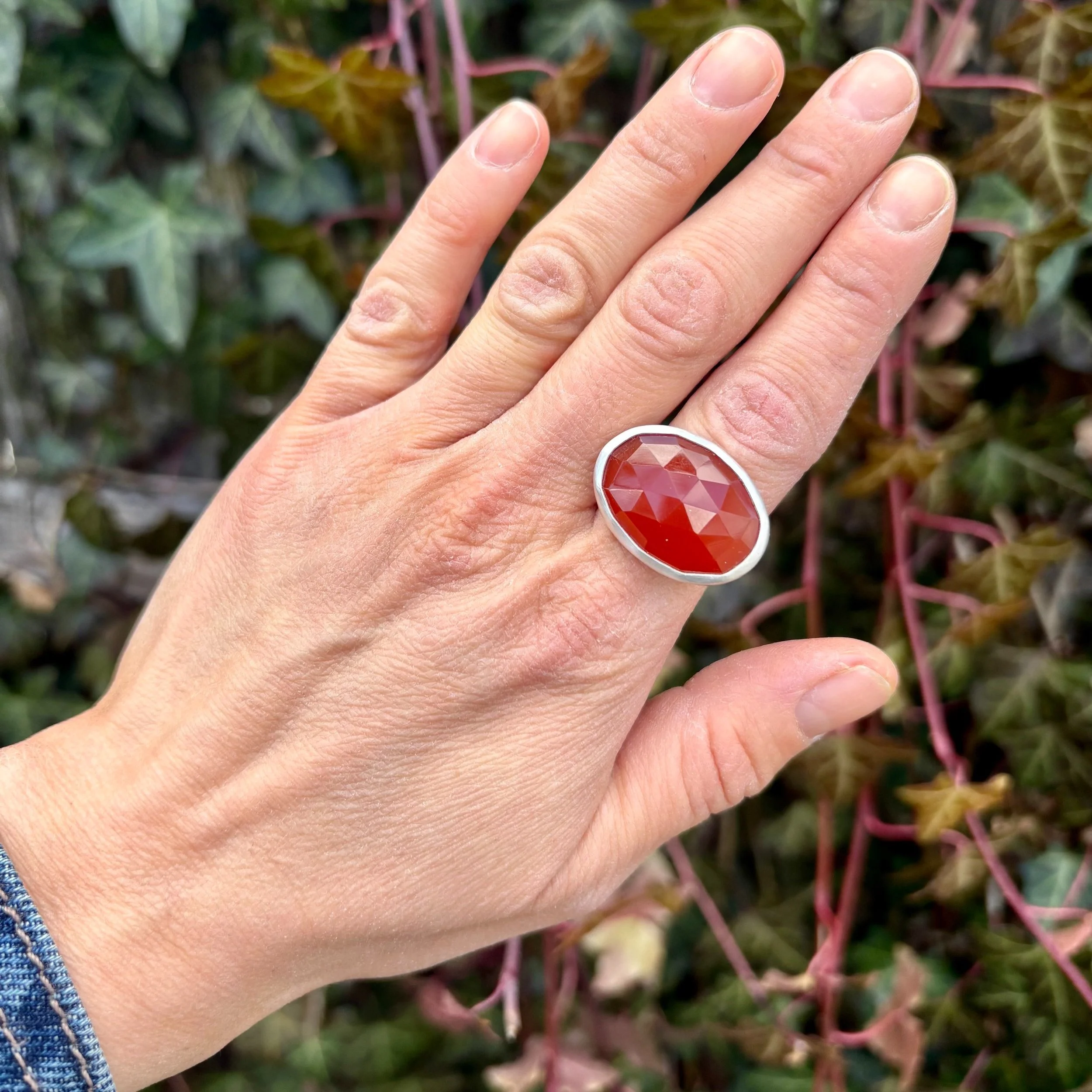 Carnelian Statement Ring