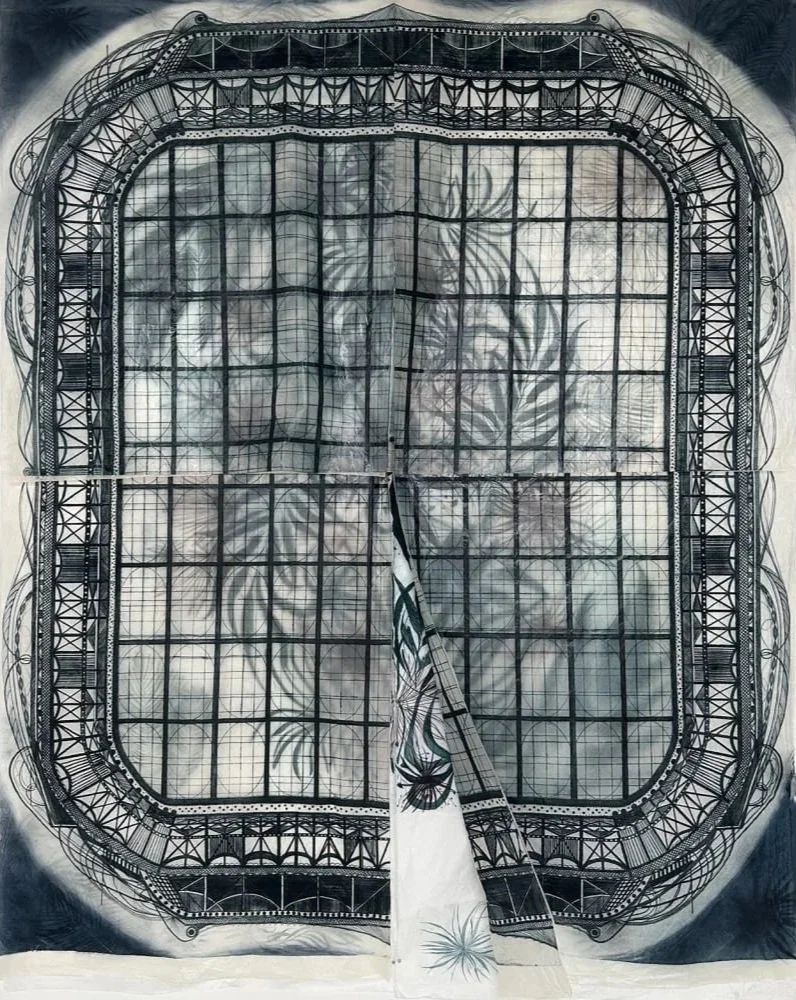JENNY ROBINSON | #5 OF THE PALM HOUSE SERIES, THIS WORK REFLECTS ON SPACES WHERE LIFE IS ISOLATED, PROTECTED, AND NURTURED WITHIN MAN MADE ARCHITECTURES., 2025