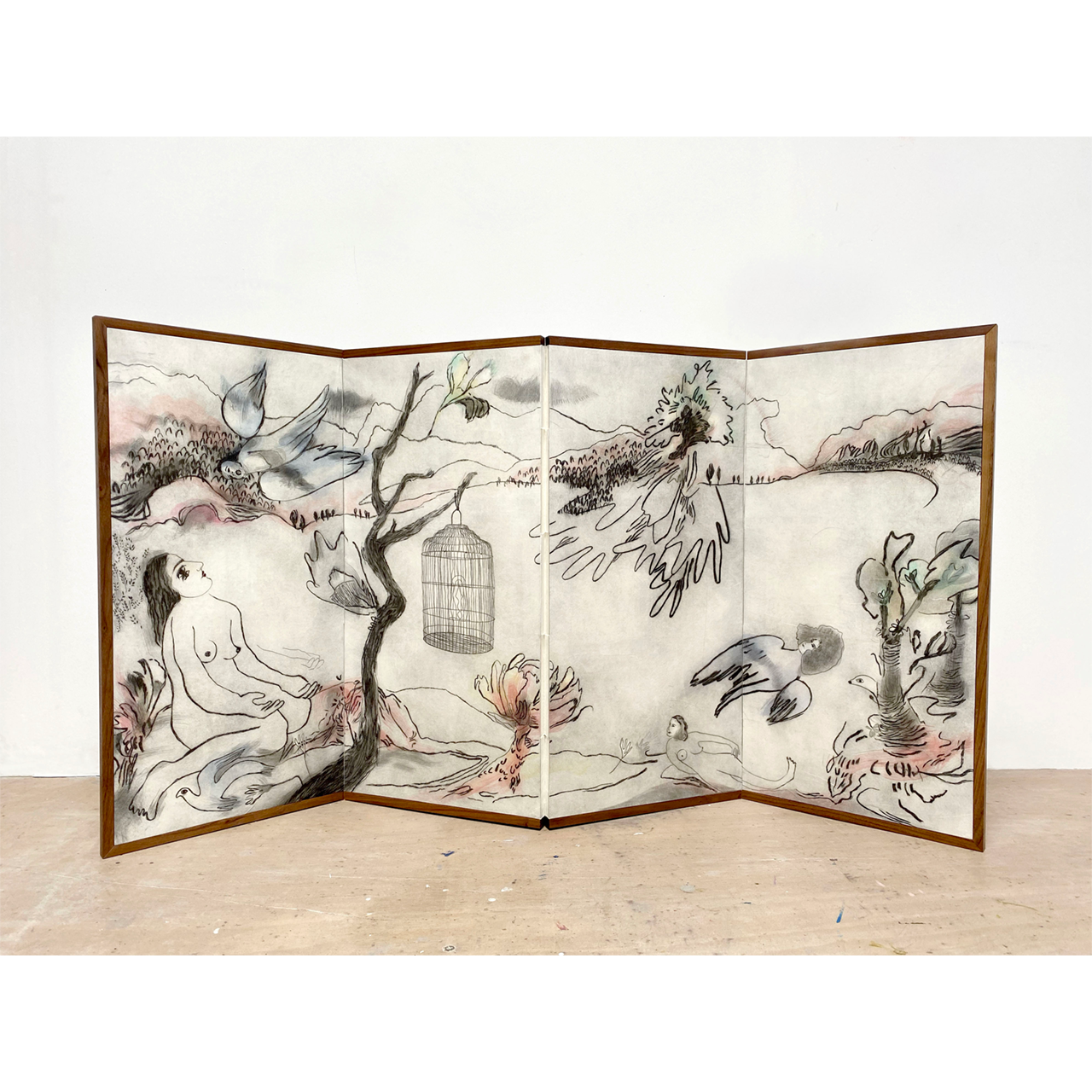 0 ZintaJaunitis_This-Late-Hour_etching-watercolour-on four-leaf-screen.png