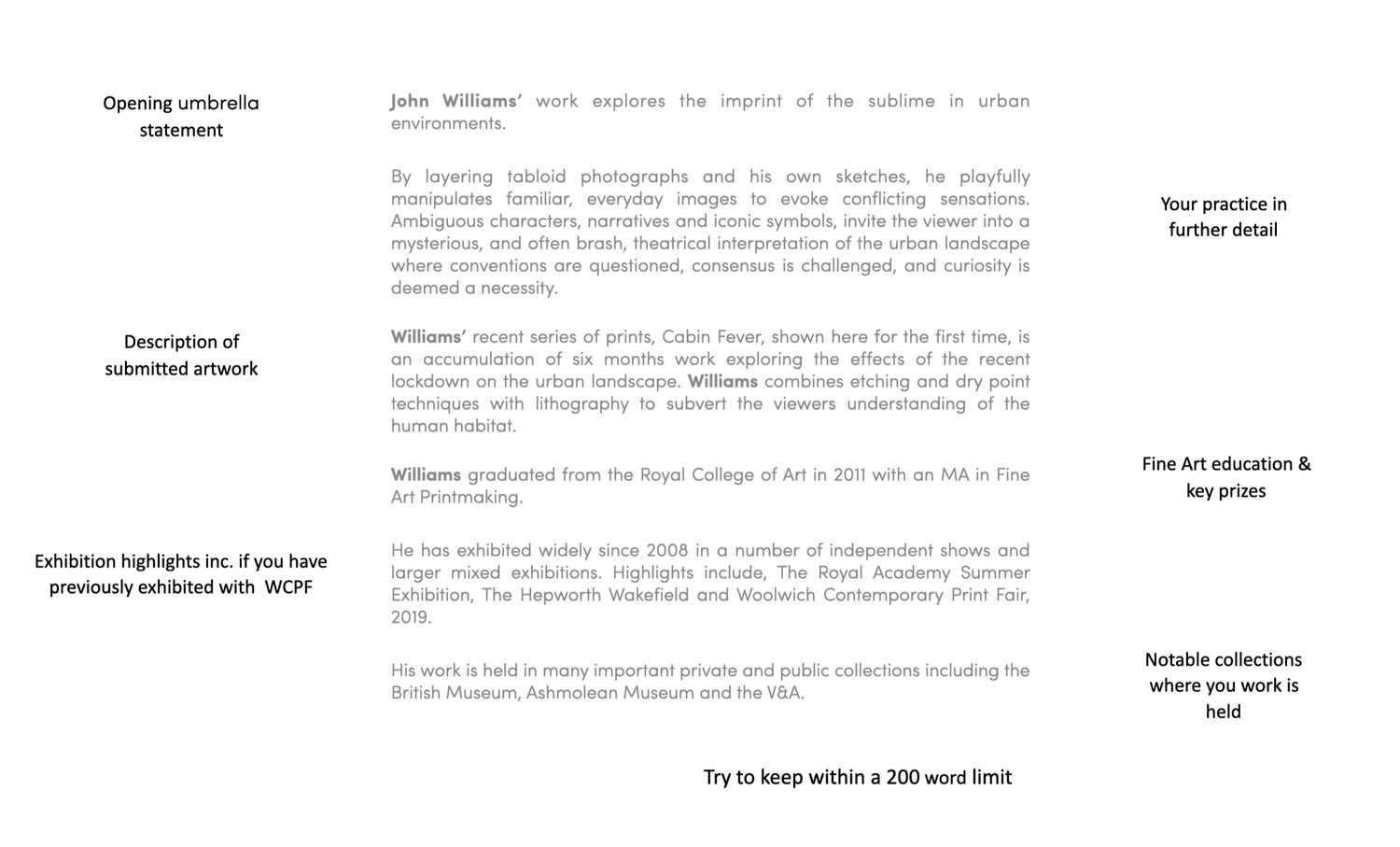 Example Statement
