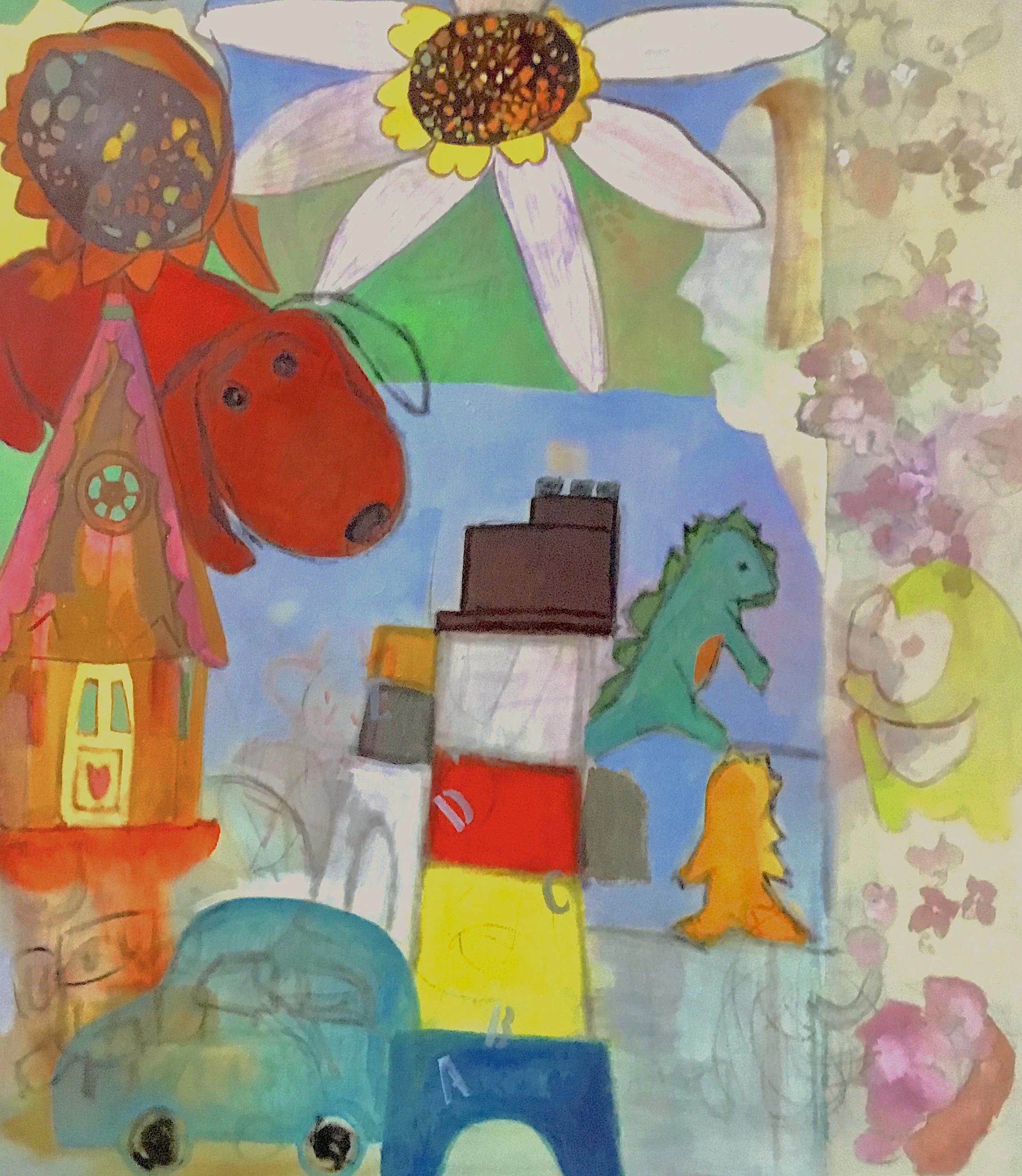 Red Monolith: A Study in Scale
48" x 42"
Mixed Media on Canvas