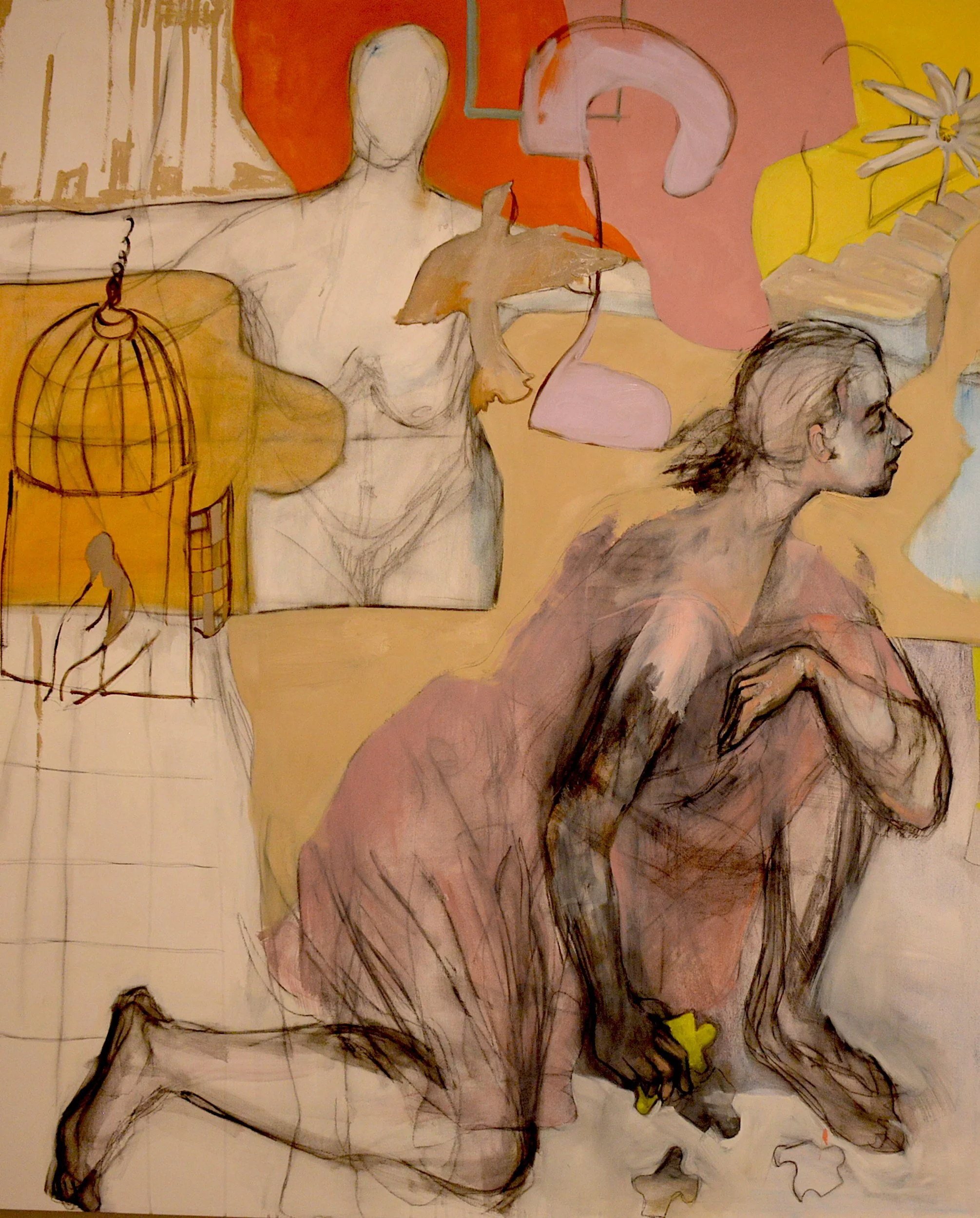 Piece
48"x 36" Charcoal and Oil on Canvas
