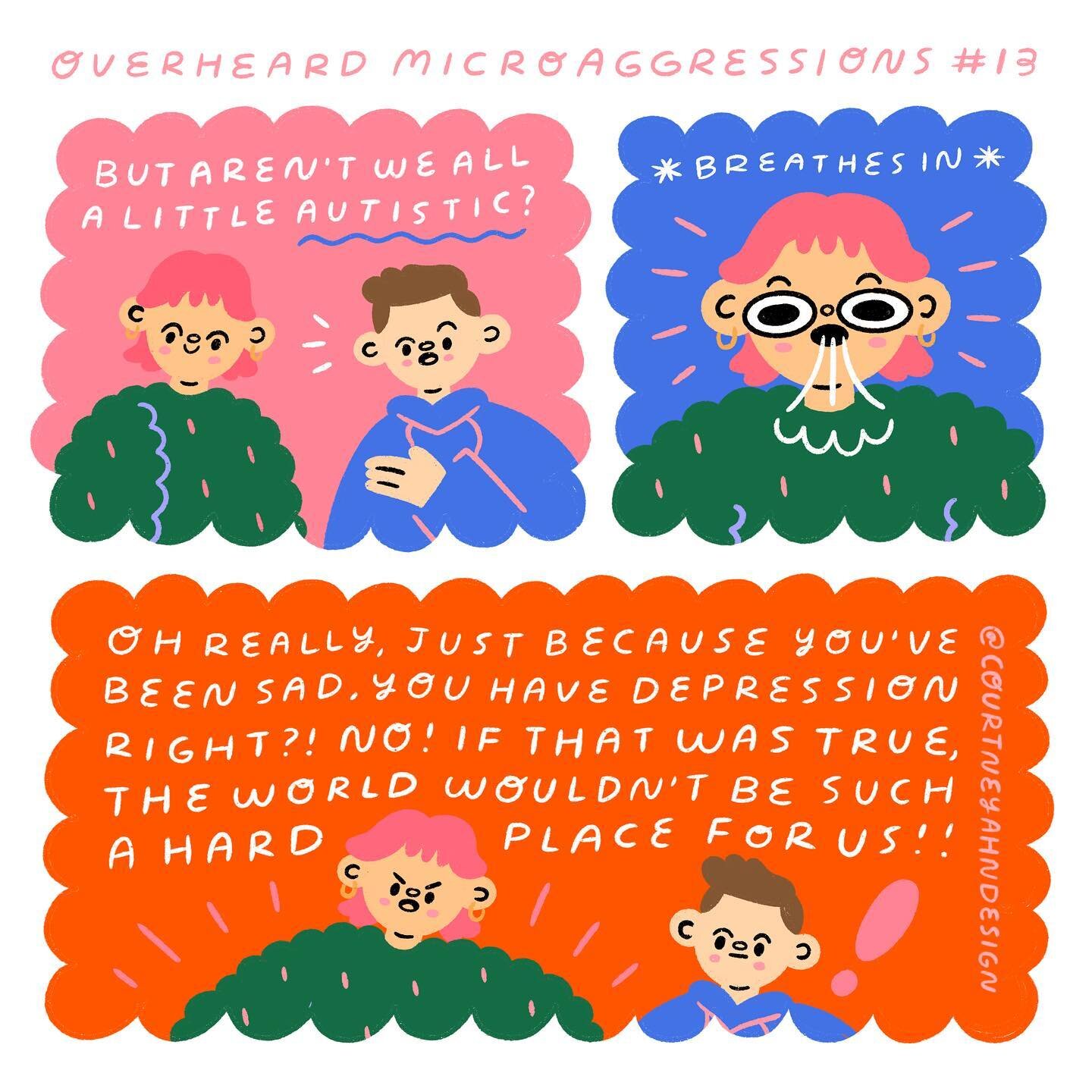 &ldquo;But everyone&rsquo;s a little autistic!&rdquo; 😜
⠀⠀⠀⠀⠀⠀⠀⠀
No they aren&rsquo;t!!! Just cause you&rsquo;ve been sad before, it doesn&rsquo;t mean you&rsquo;re clinically depressed. Many experiences on the autism spectrum are relatable because 