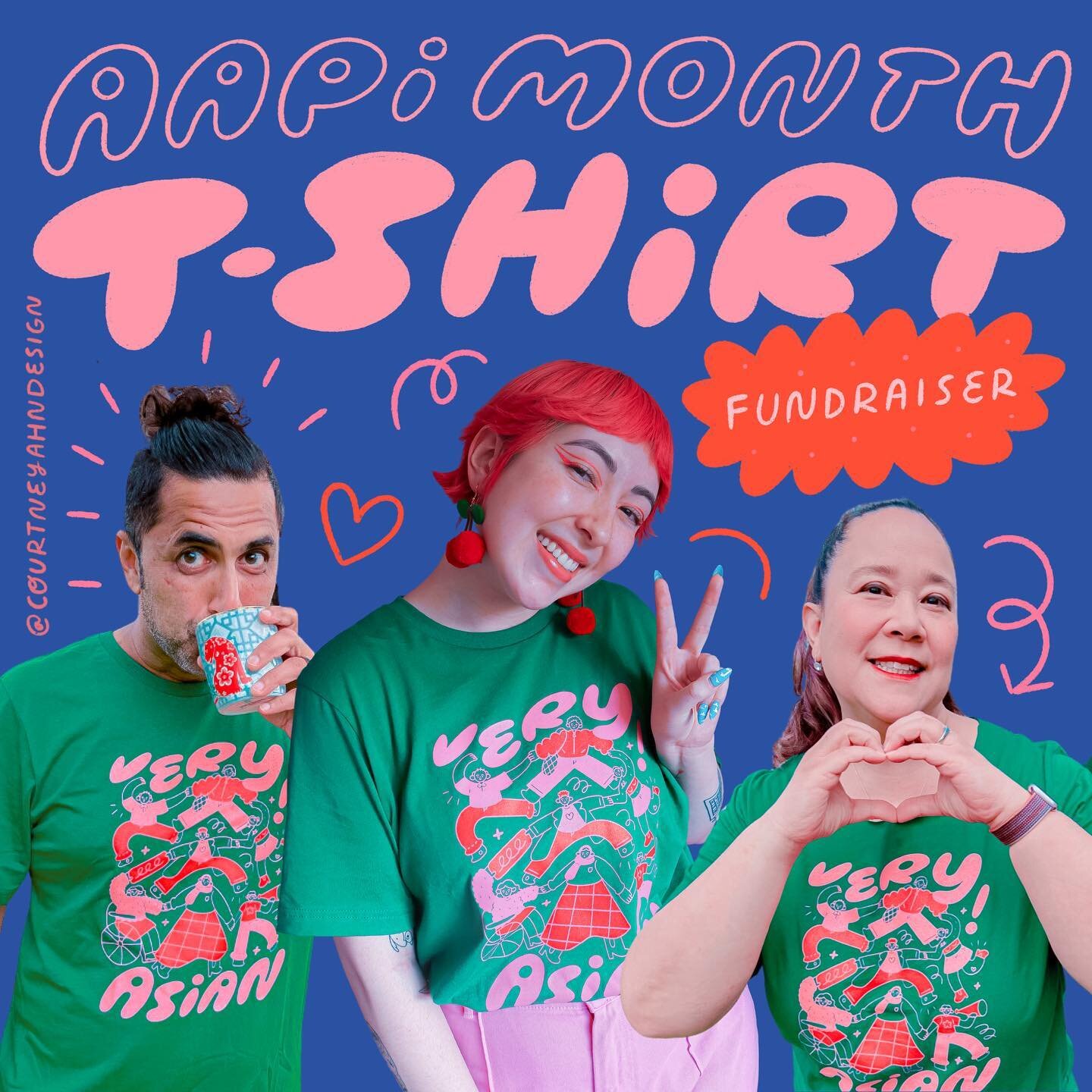 It&rsquo;s #AAPIHeritageMonth friends and I couldn&rsquo;t be more excited to share with you all a fundraiser I organized with @swag_left for one of my fav AAPI orgs @18millionrising !!! I created this playful shirt design for all my fellow AAPI folk