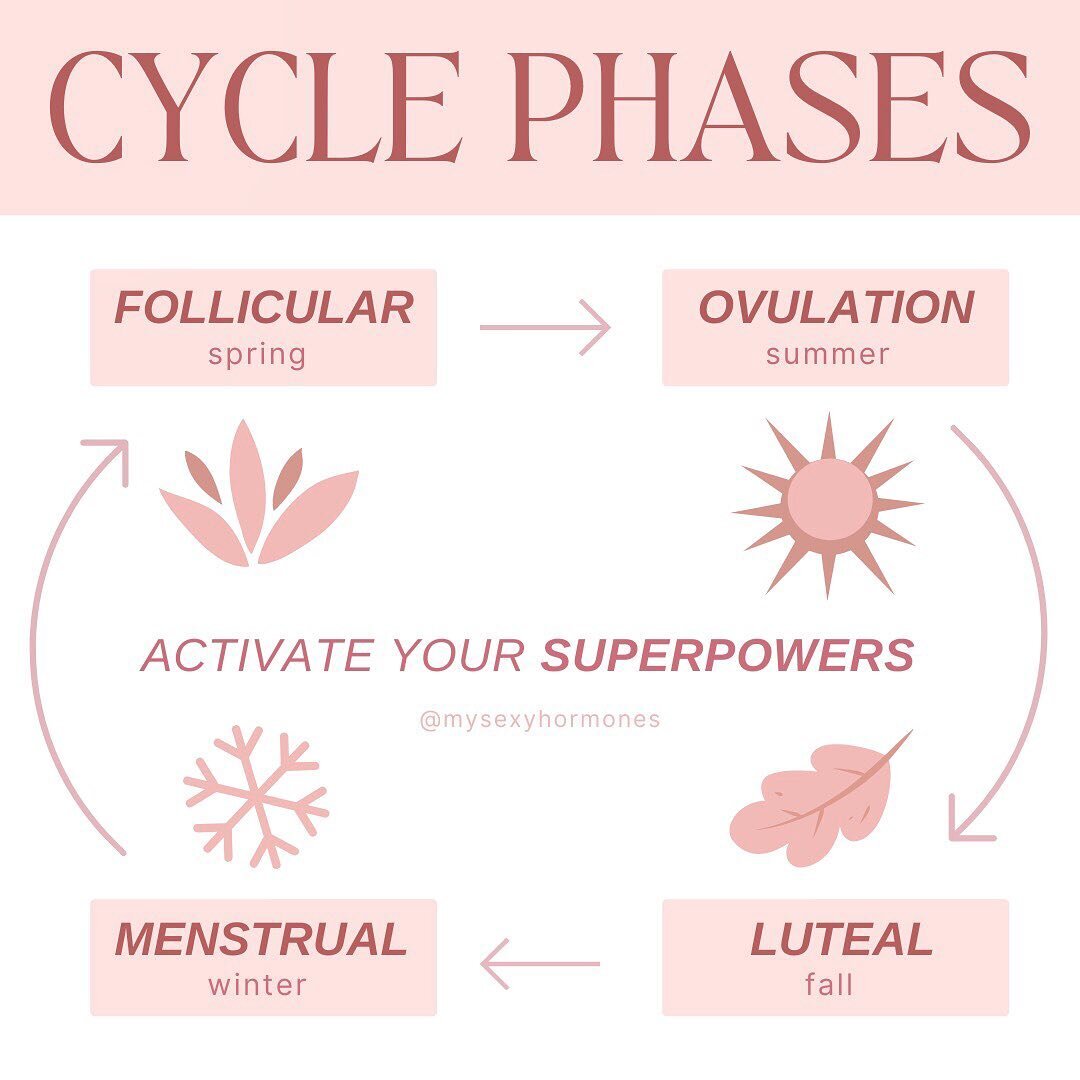 BIOHACK💡 Did you know your hormones are optimized for different activities depending on your current cycle phase?

It helps to think of each phase as a season:

🌱 Follicular (spring) - your hormones are optimized for new beginnings. Setting goals +