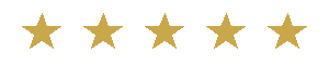 Five gold stars denoting a 5-star online review