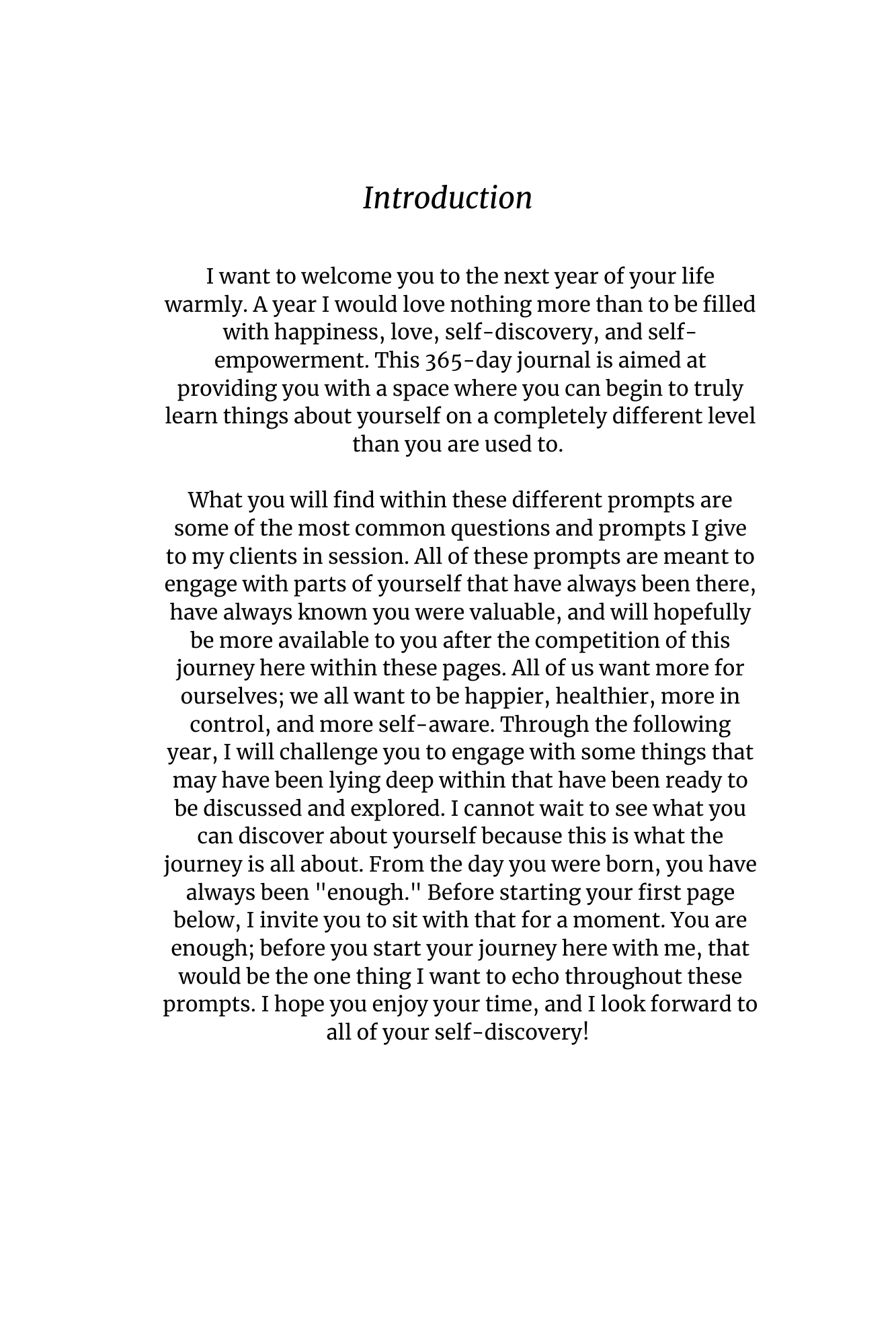 Example from a mental health journal designed to improve your mental health