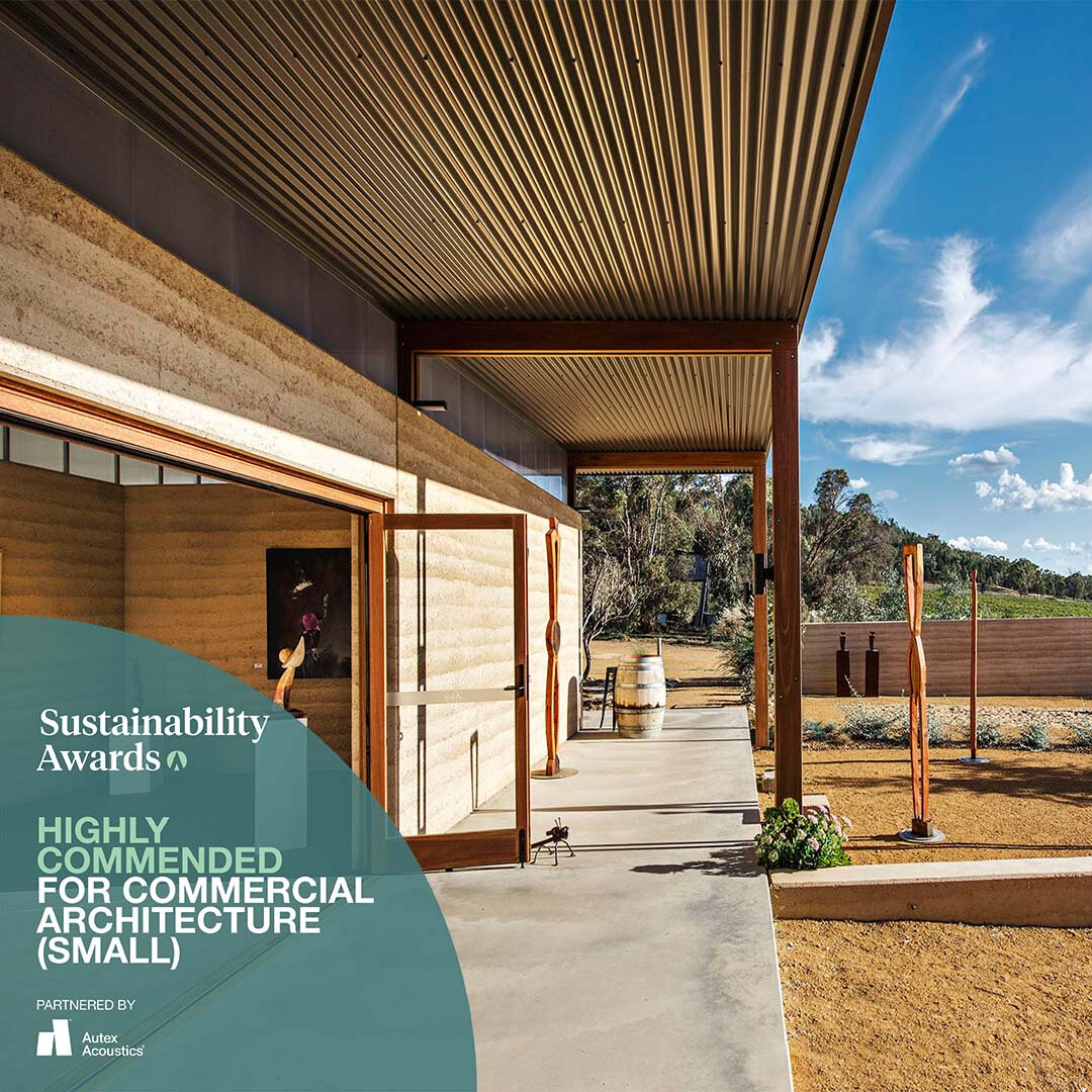 Capping a very big 7 days for the this project with the @rosbymudgee Cellar Door and Gallery being Highly Commended in the @architectureanddesignaustralia Sustainability Awards on Thursday night. Congratulations to all the people awarded and great to