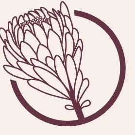 Logo for PGSAC which is a burgundy flower in a burgundy circle