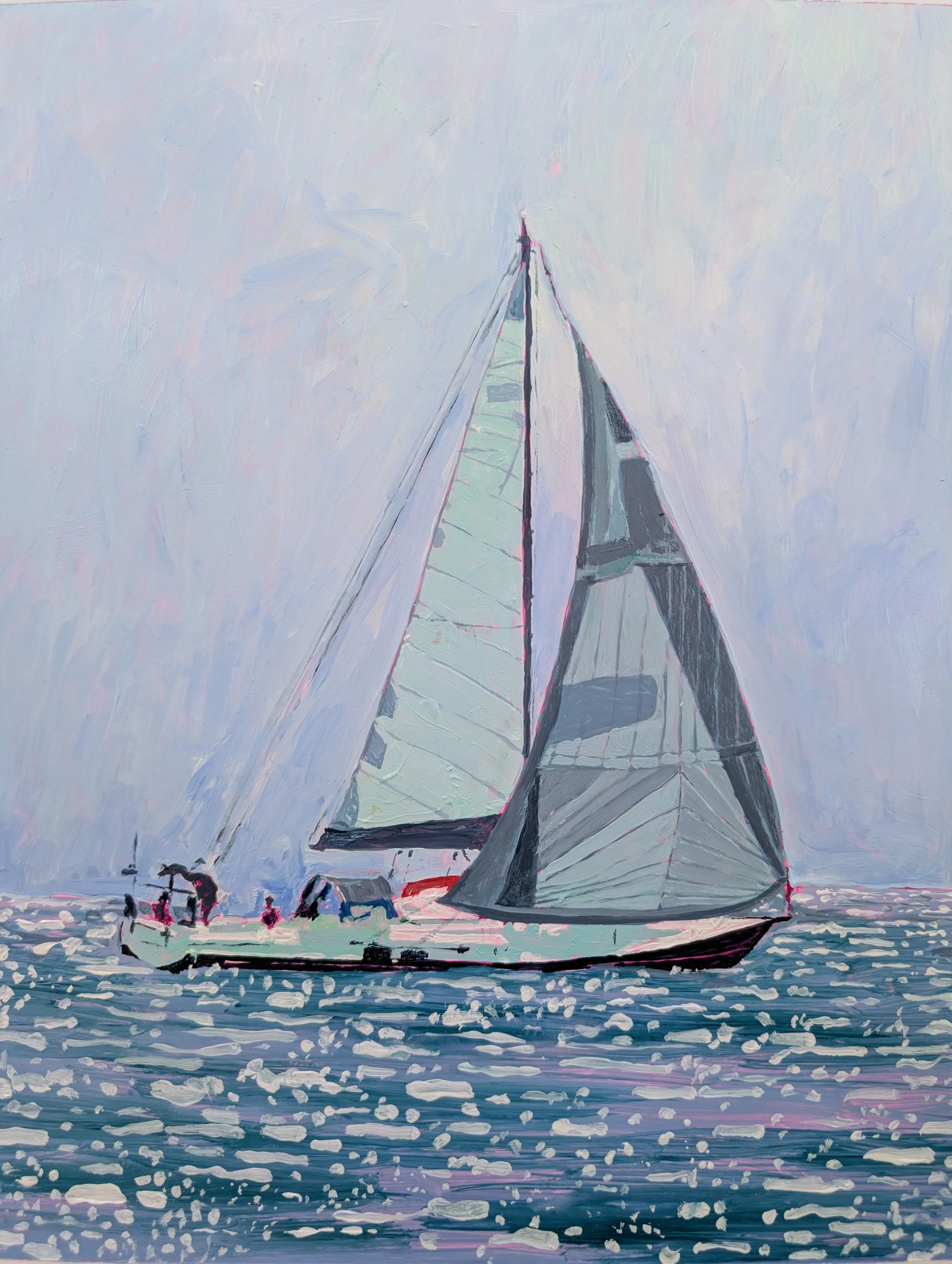 Sailing - acrylic on yupo, 11x14 inches