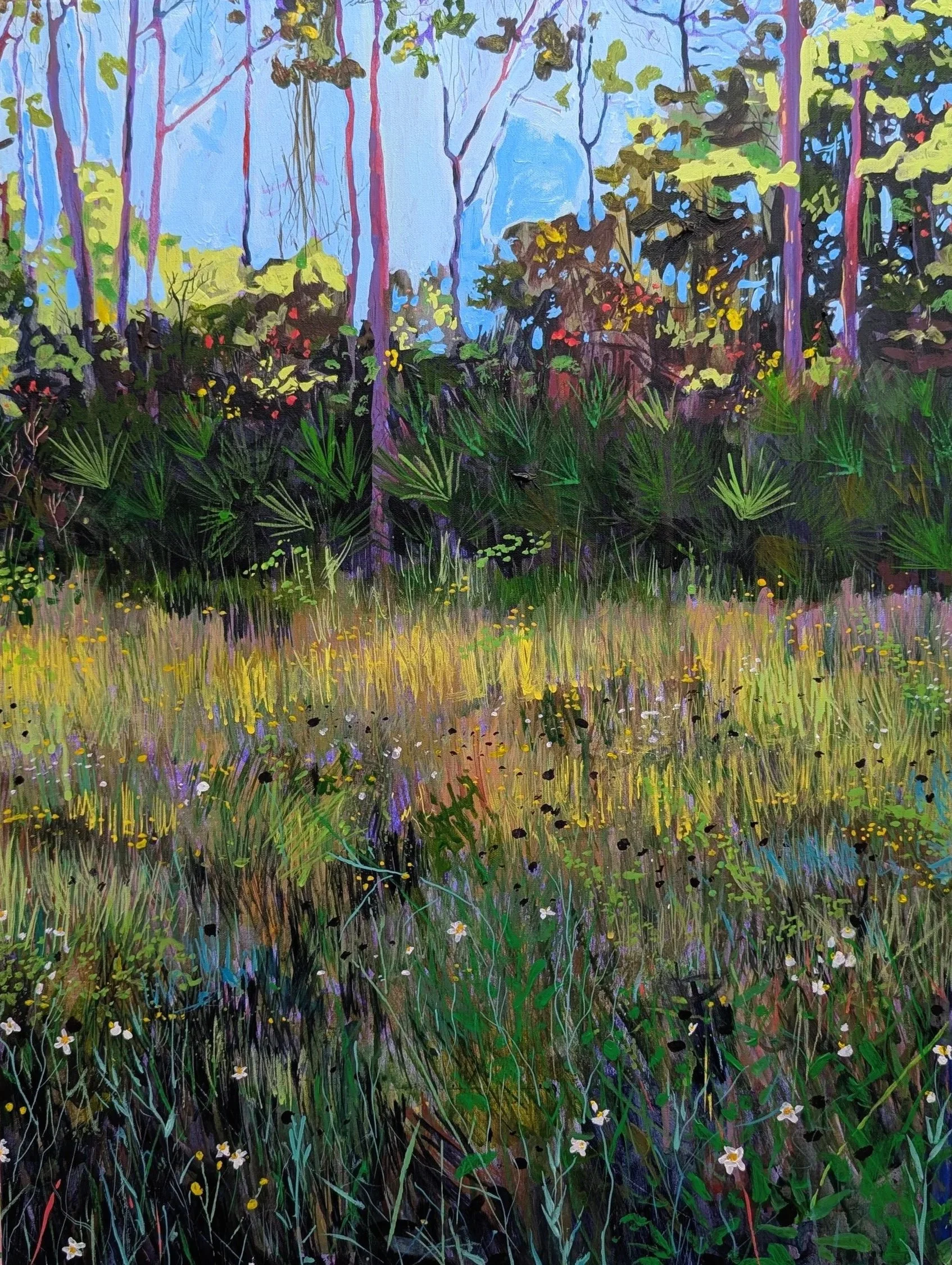 The Trees of the Field Will Clap Their Hands - acrylic on linen, 18x24