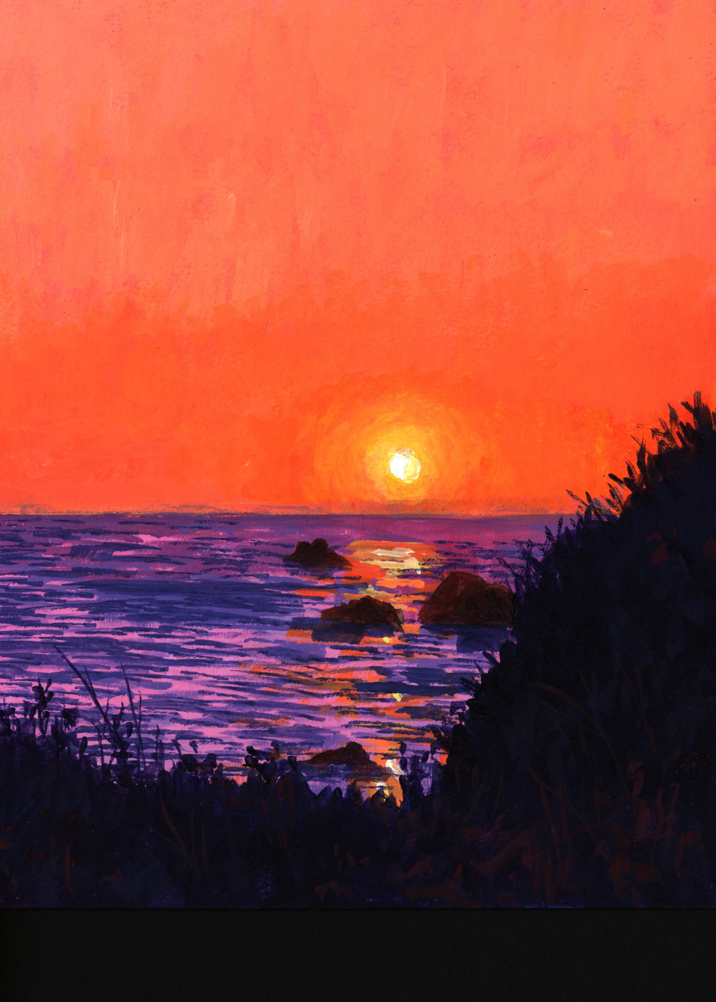 Studies in Solitude - I'll See You Tomorrow - Gouache on Arches board, 8 x 10 inches