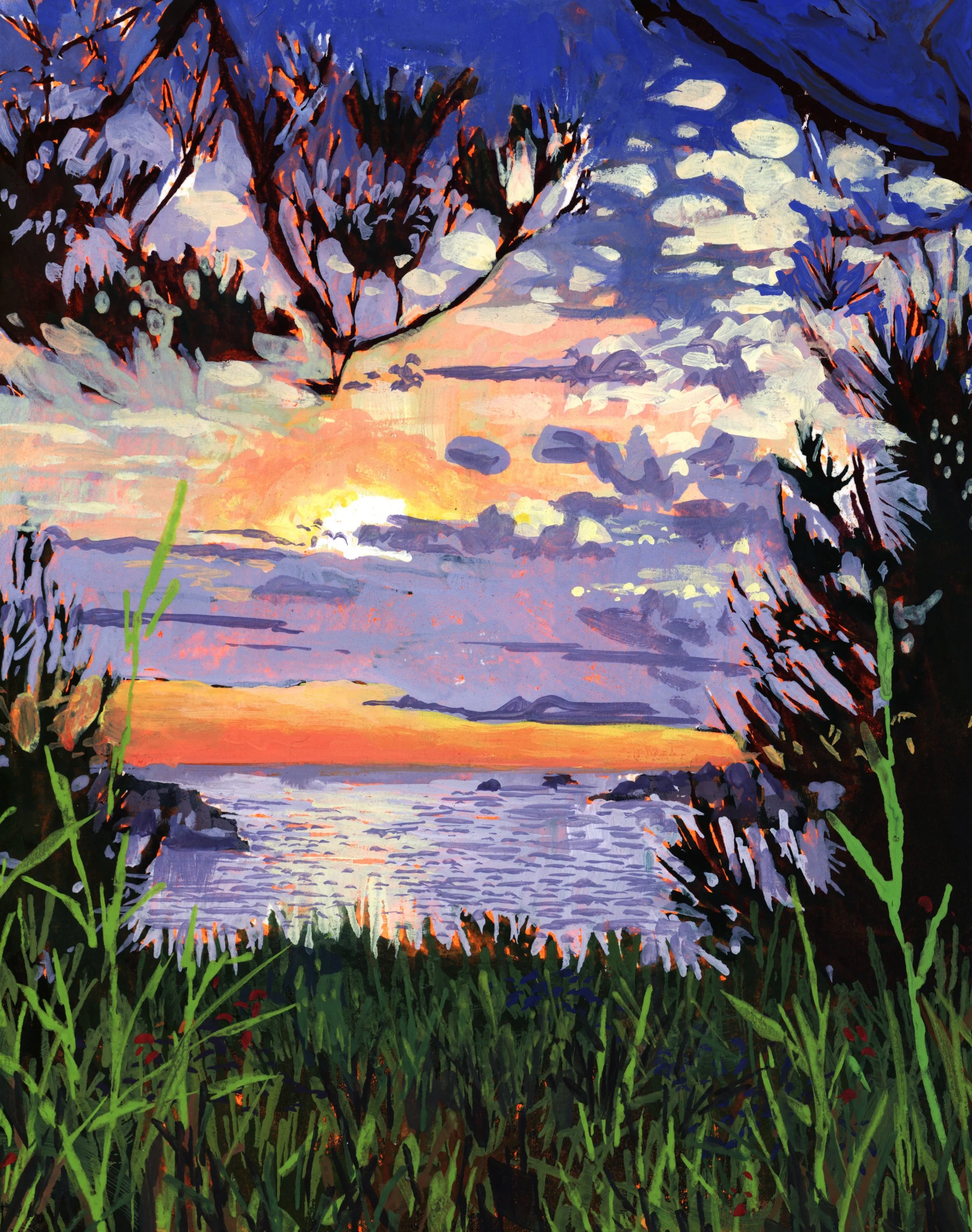 Studies in Solitude - Coumarin - Gouache on Arches board, 8 x 10 inches