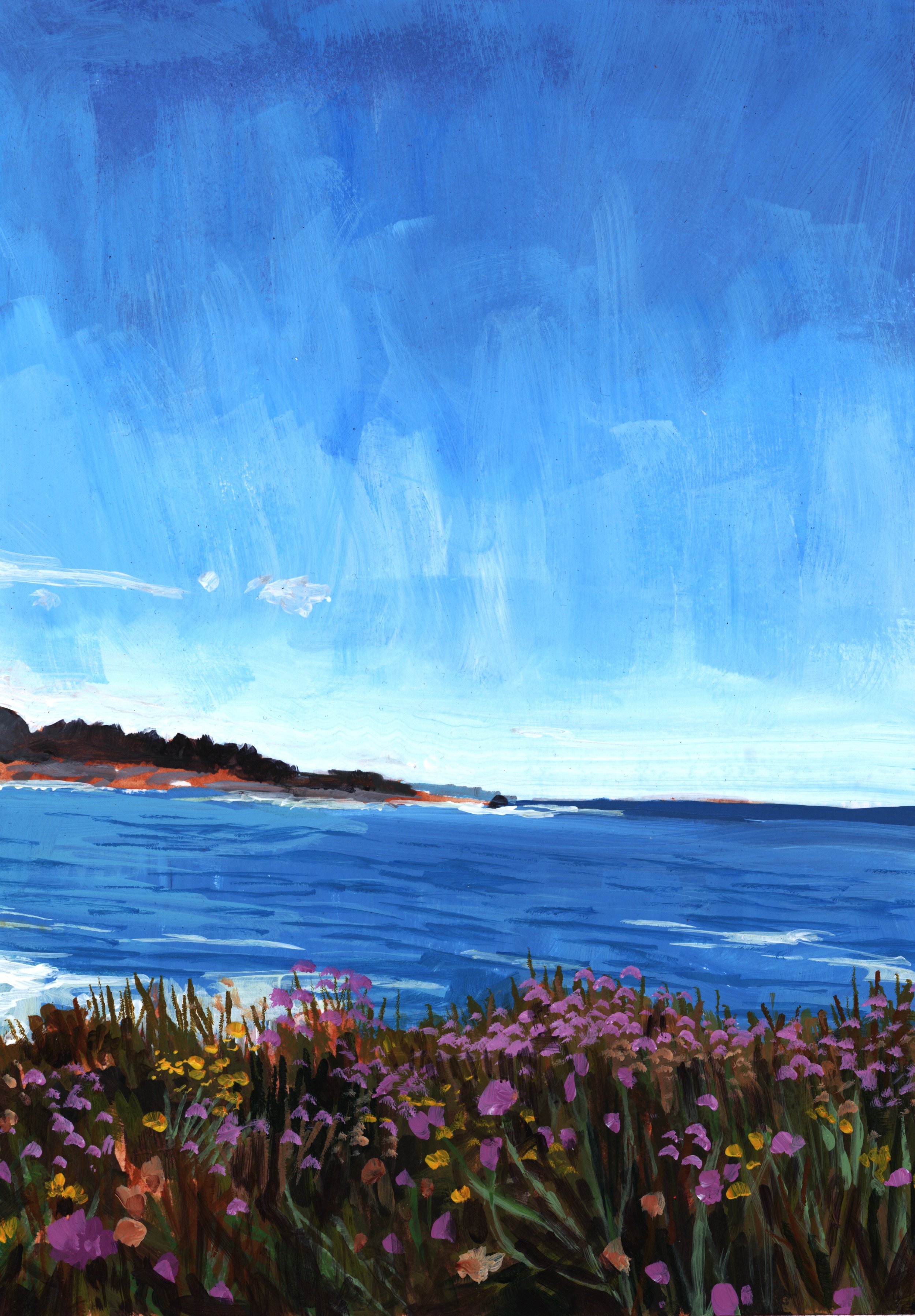 Studies in Solitude - View from the Bluff 2 - Acrylic on paper
