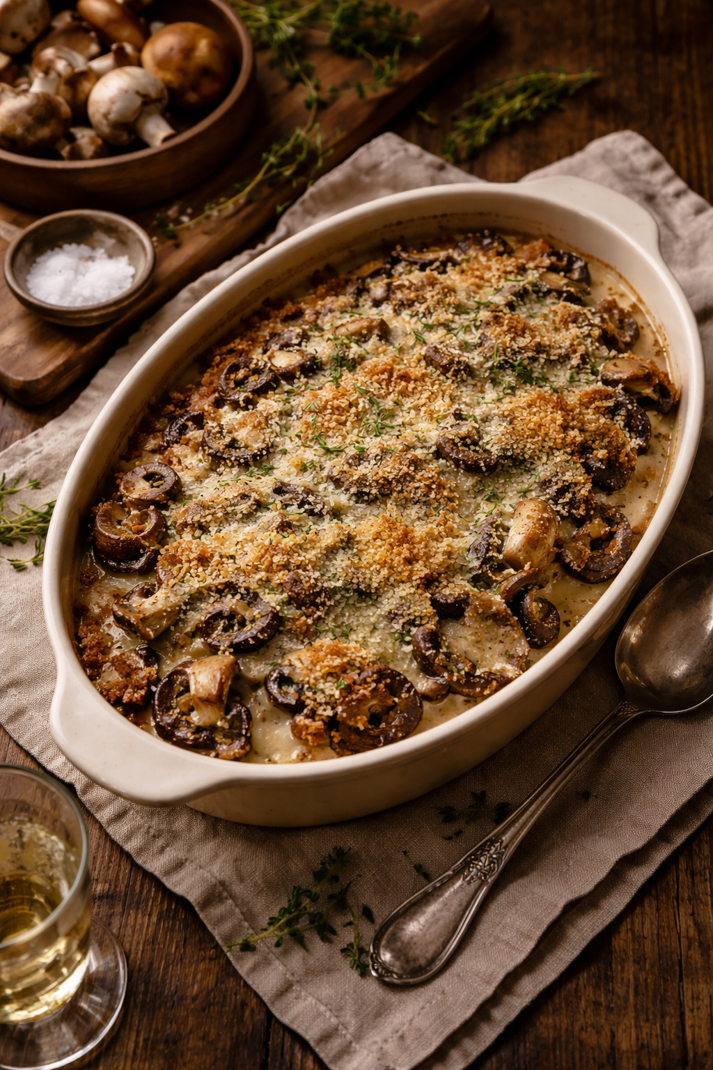 WILD MUSHROOM &amp; SHALLOT GRATIN