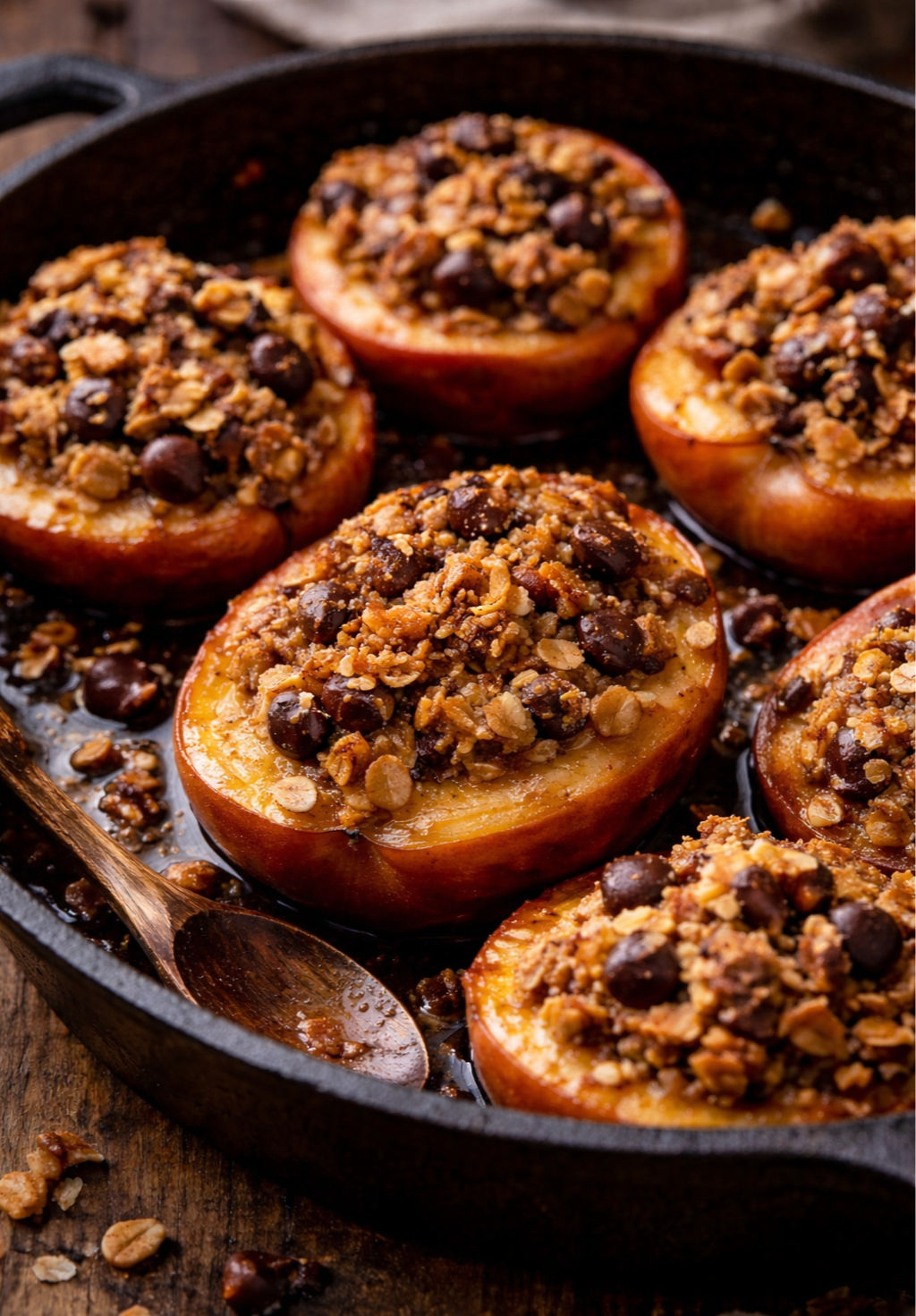 STREUSEL PEACHES WITH CREAM