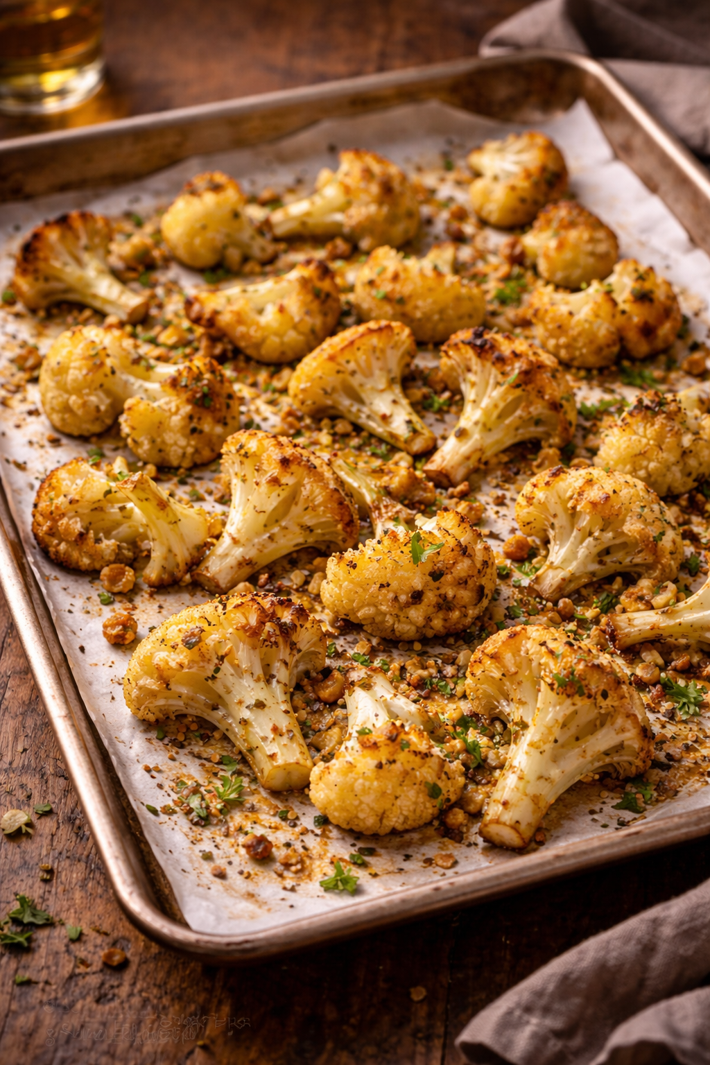 LEMON &amp; GARLIC ROASTED CAULIFLOWER