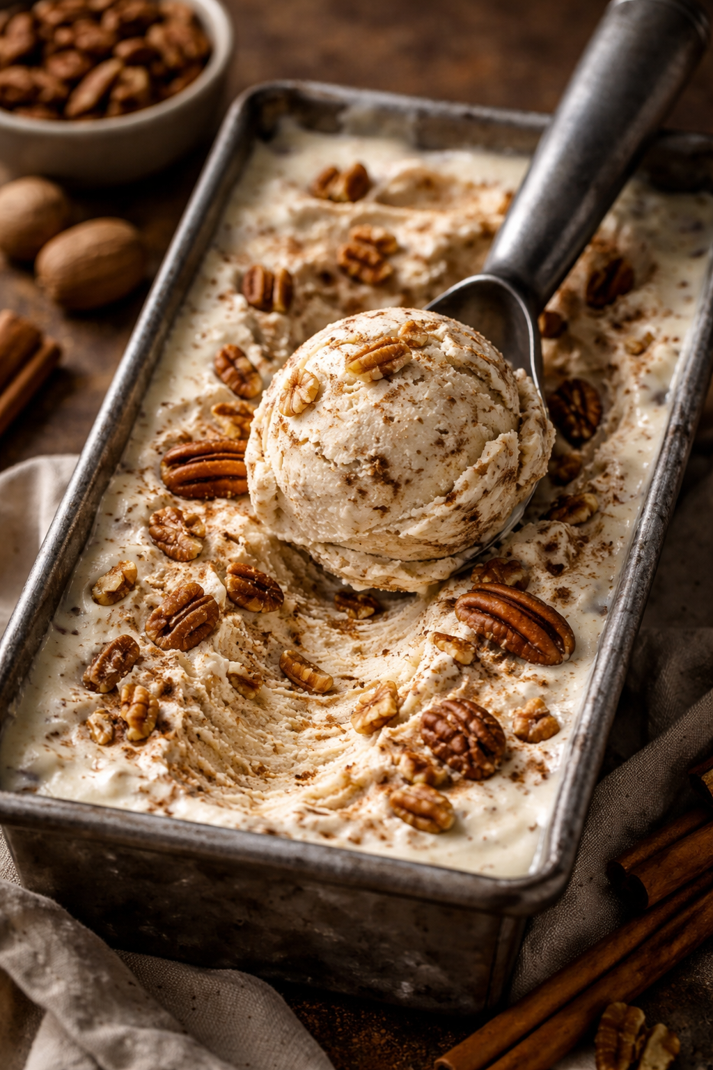 EMBERED PECAN ICE CREAM
