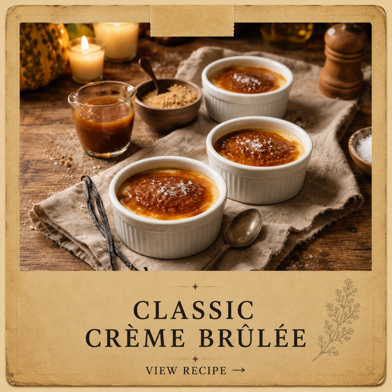       
  
     INGREDIENTS     3 cups heavy cream - (or 1½ cups cream + ½ cup milk if you need to stretch it)    7 egg yolks - (save whites for later use or discard)    ½ cup sugar (white is traditional)    Pinch of salt    1 tbsp vanilla       HOW T