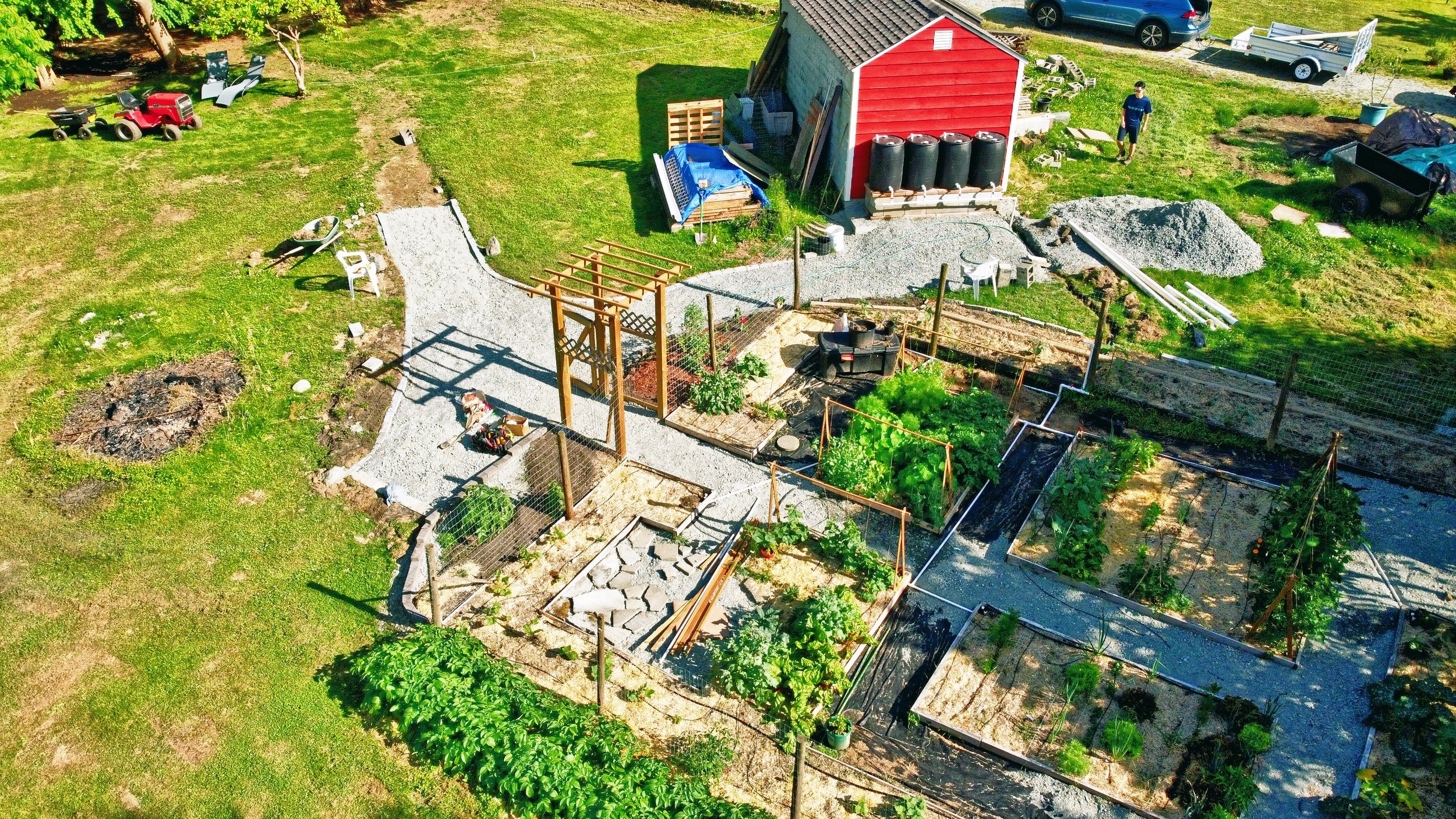 Building the garden market and irrigation