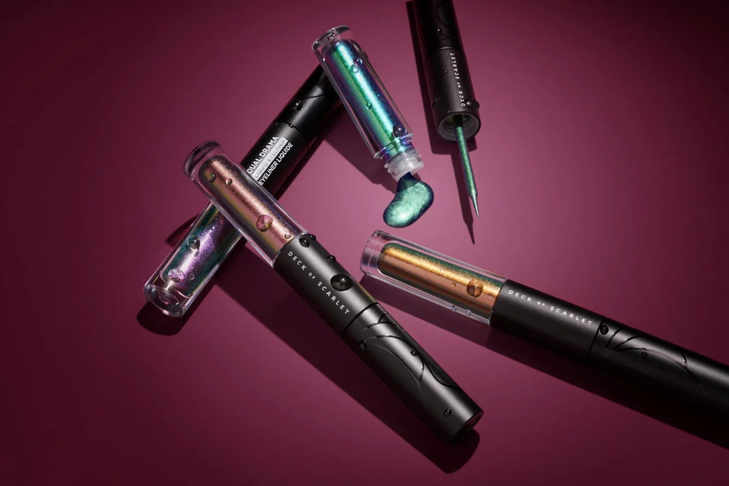 Dual Drama Liquid Eyeliner: Interstellar, Cosmic Rays, Retrograde, Solar Flare - Product and Shades Named