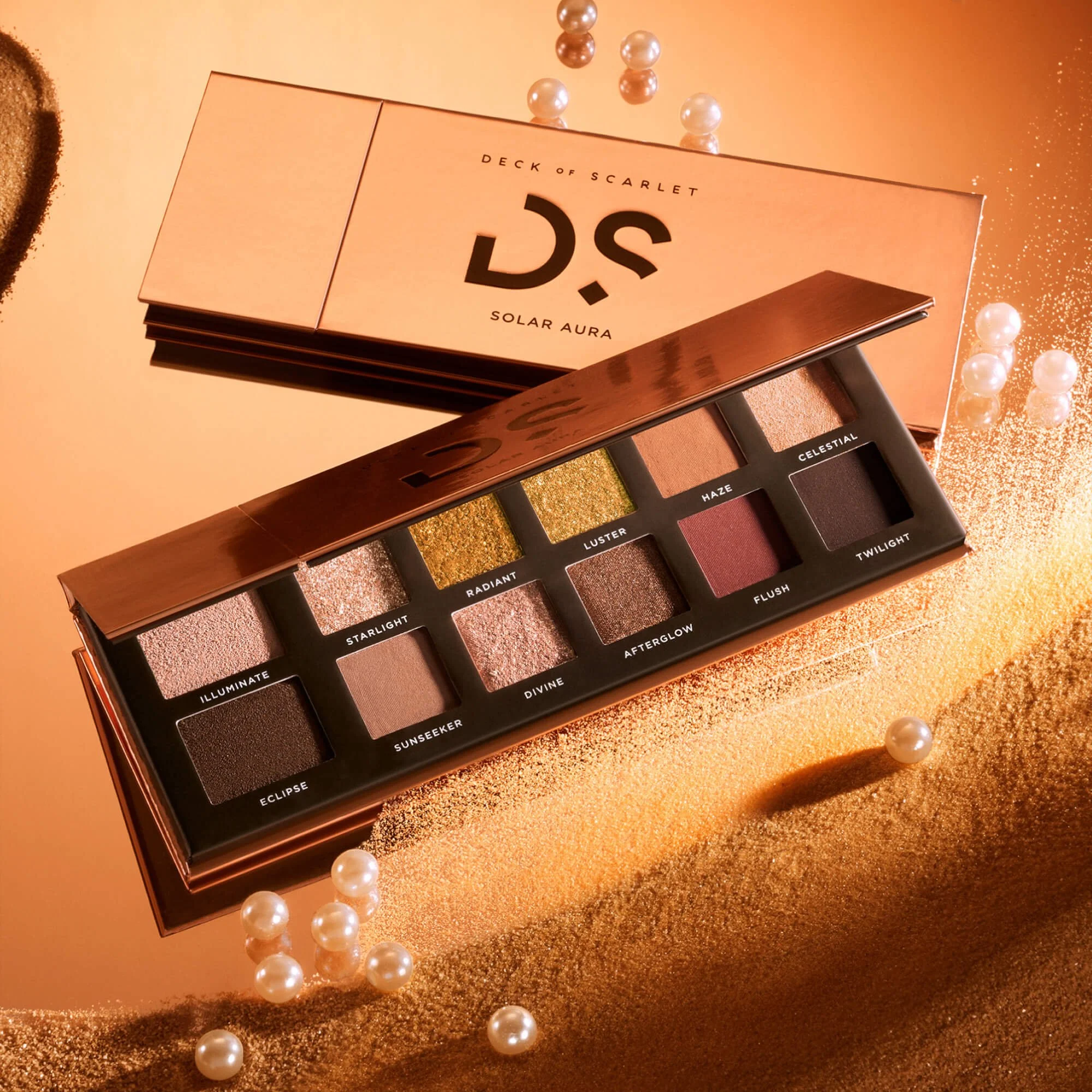 Solar Aura eyeshadow palette + individual shades
