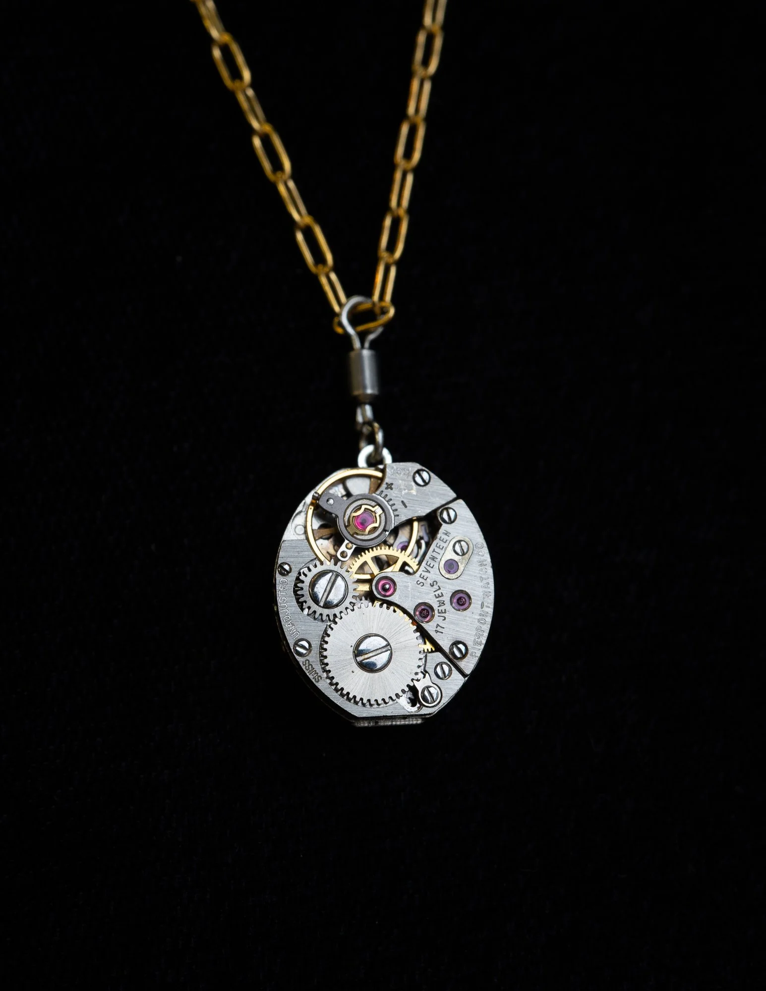 Antique Wristwatch Tiny Double-Sided Necklace